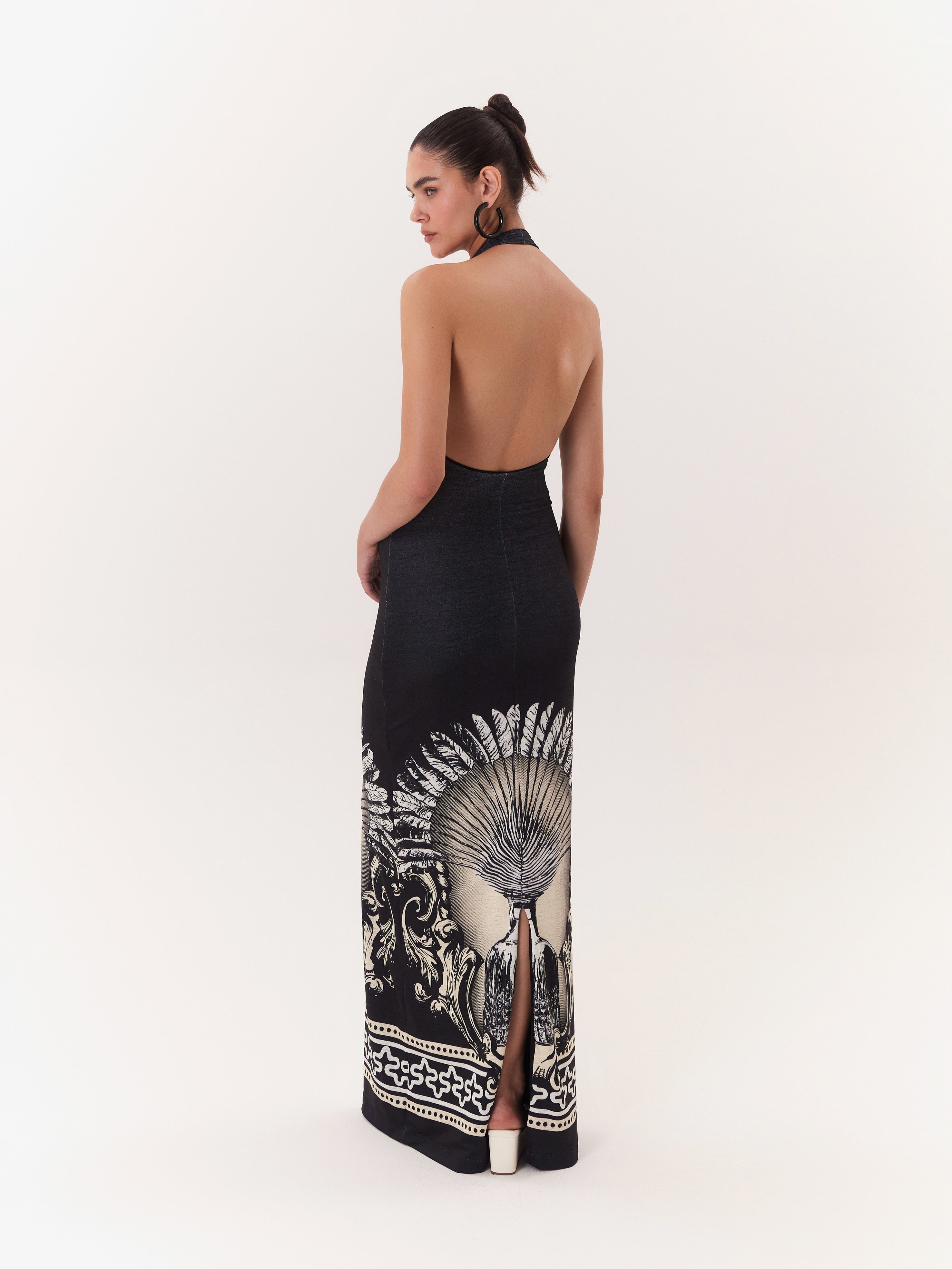 Solar Halter Maxi Dress - Black