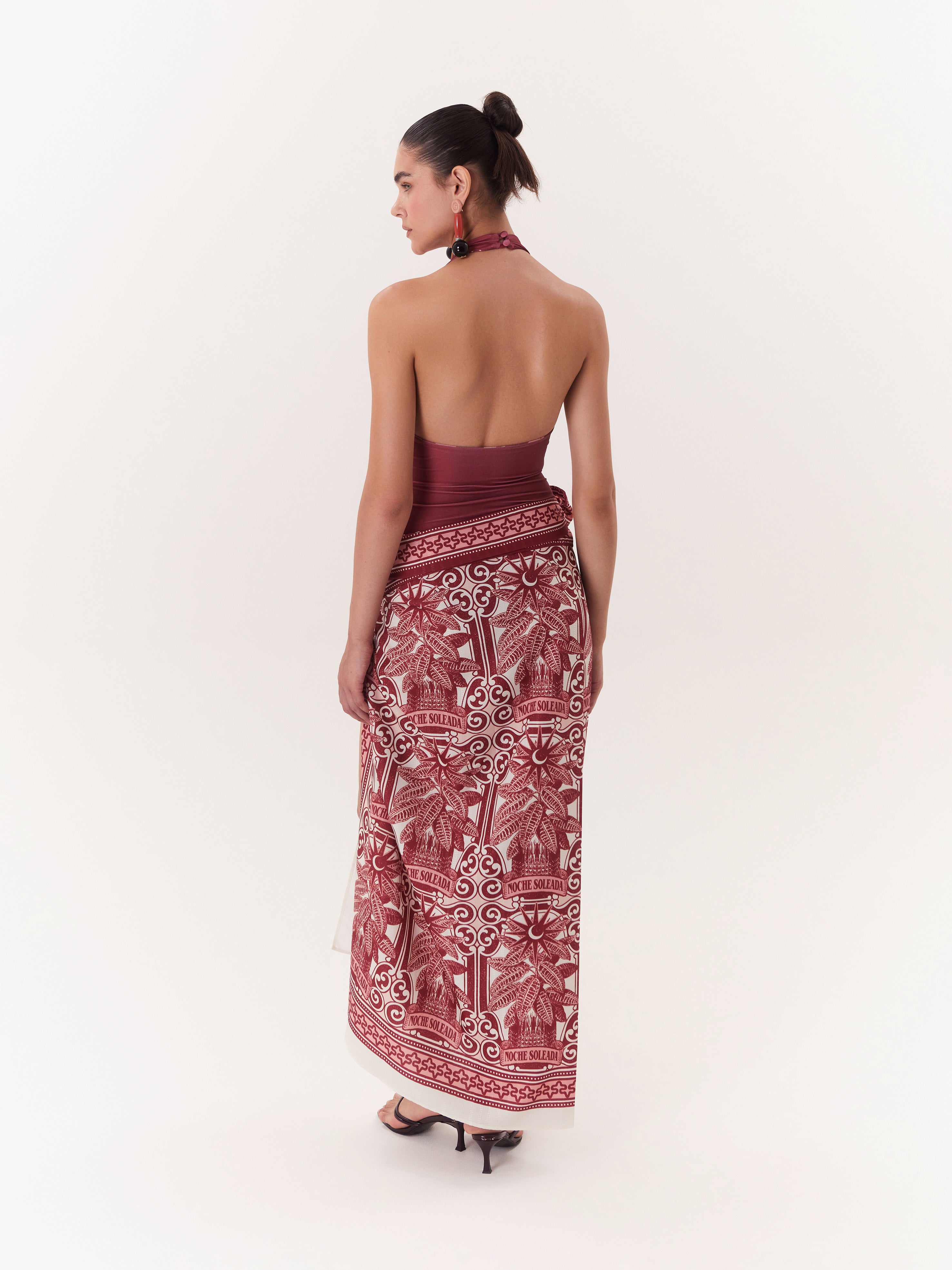 Solar Sarong/Pareo - Burgundy