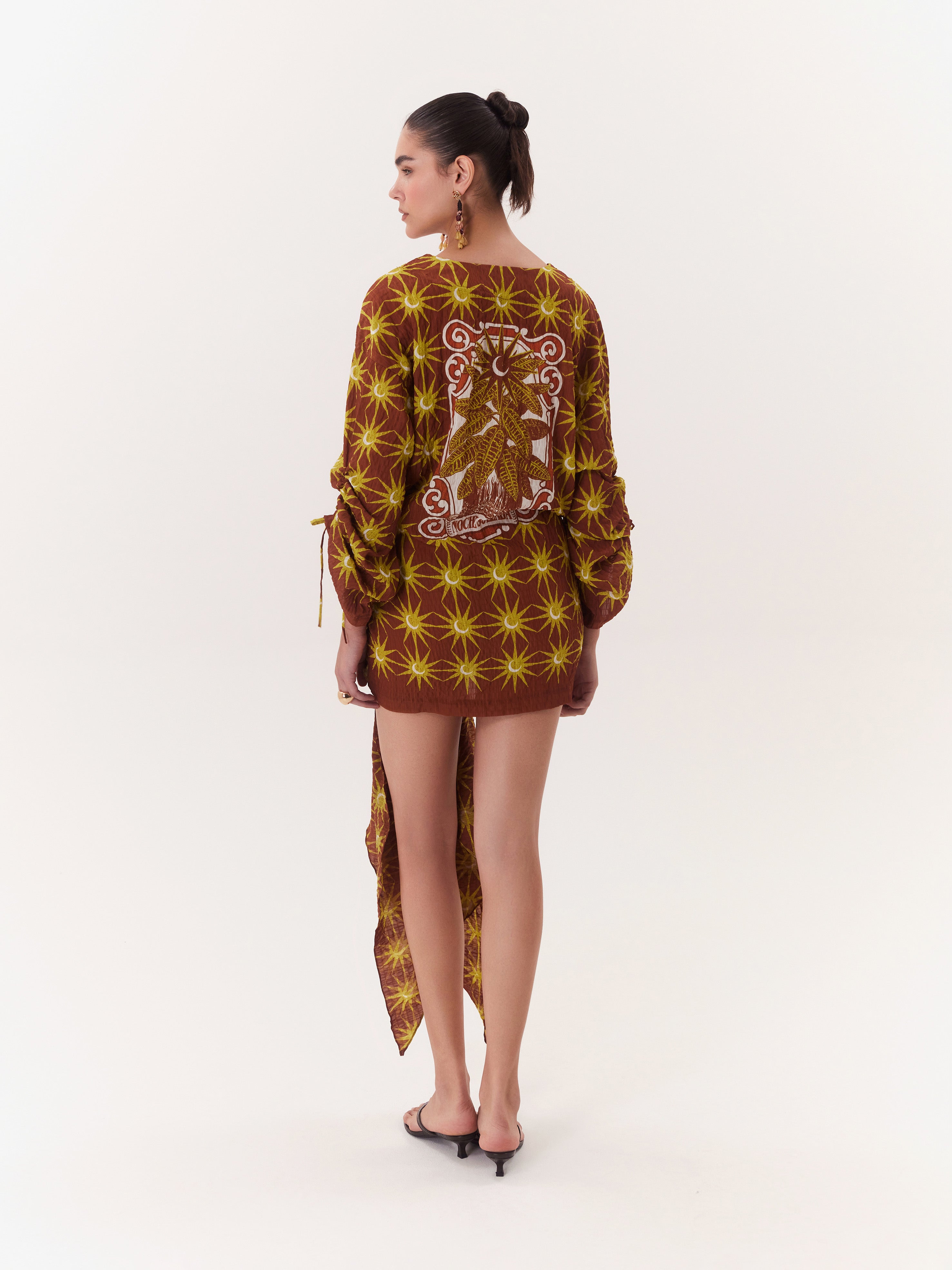 Solar Wrap Dress - Brown