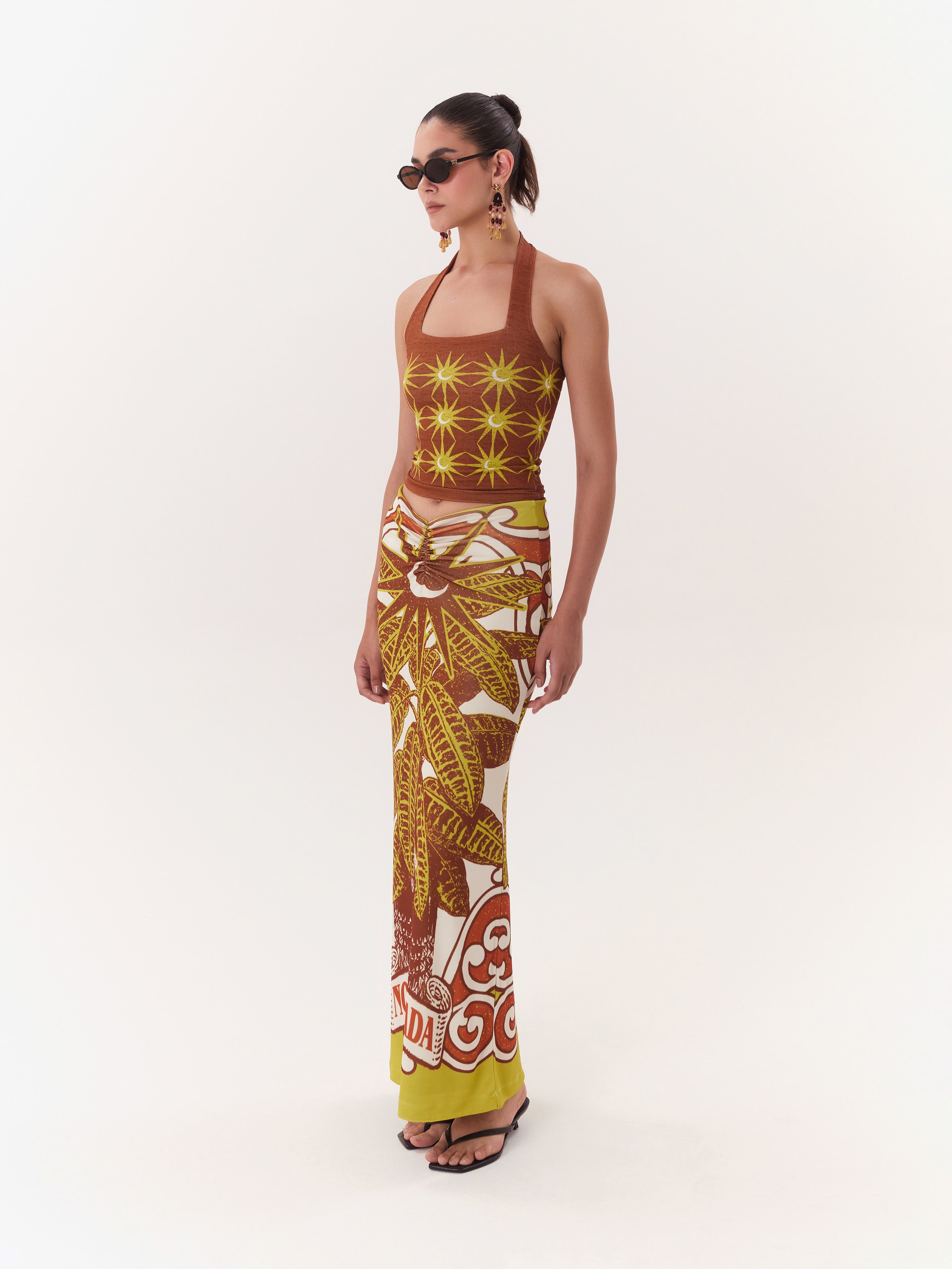 Solar Maxi Skirt - Brown