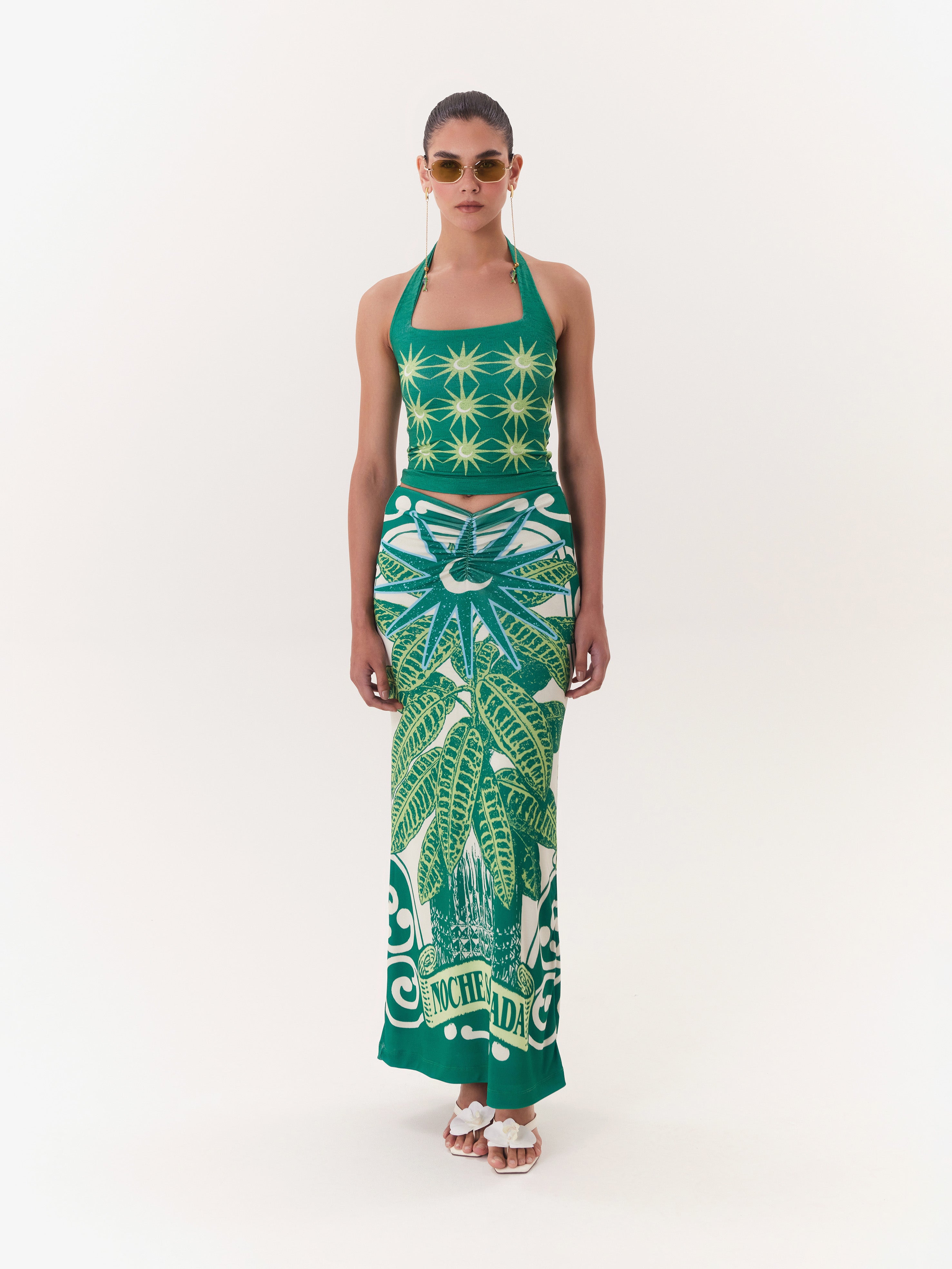 Solar Halter Top - Green