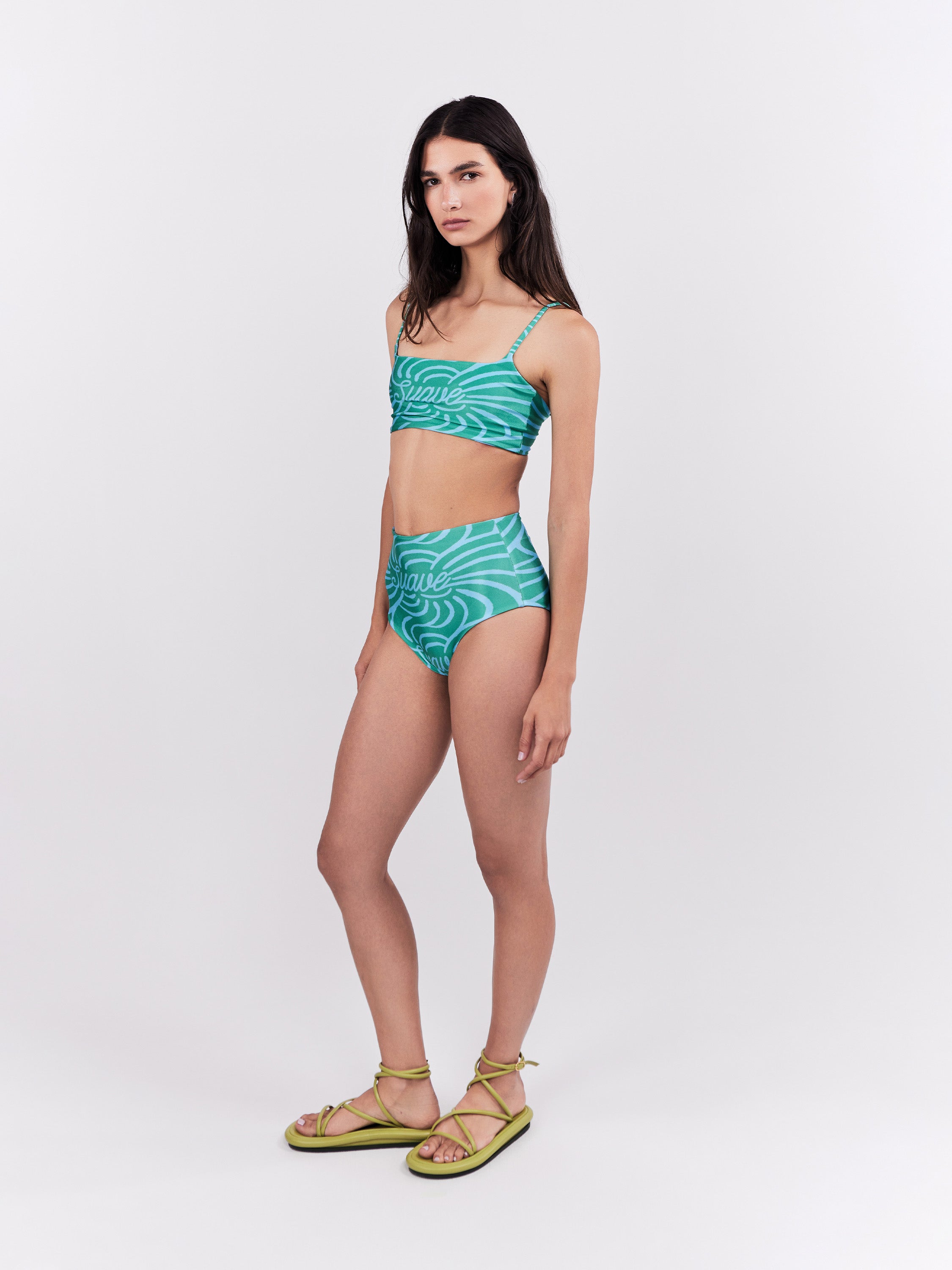 Suave Bikini Bottom- Turquoise