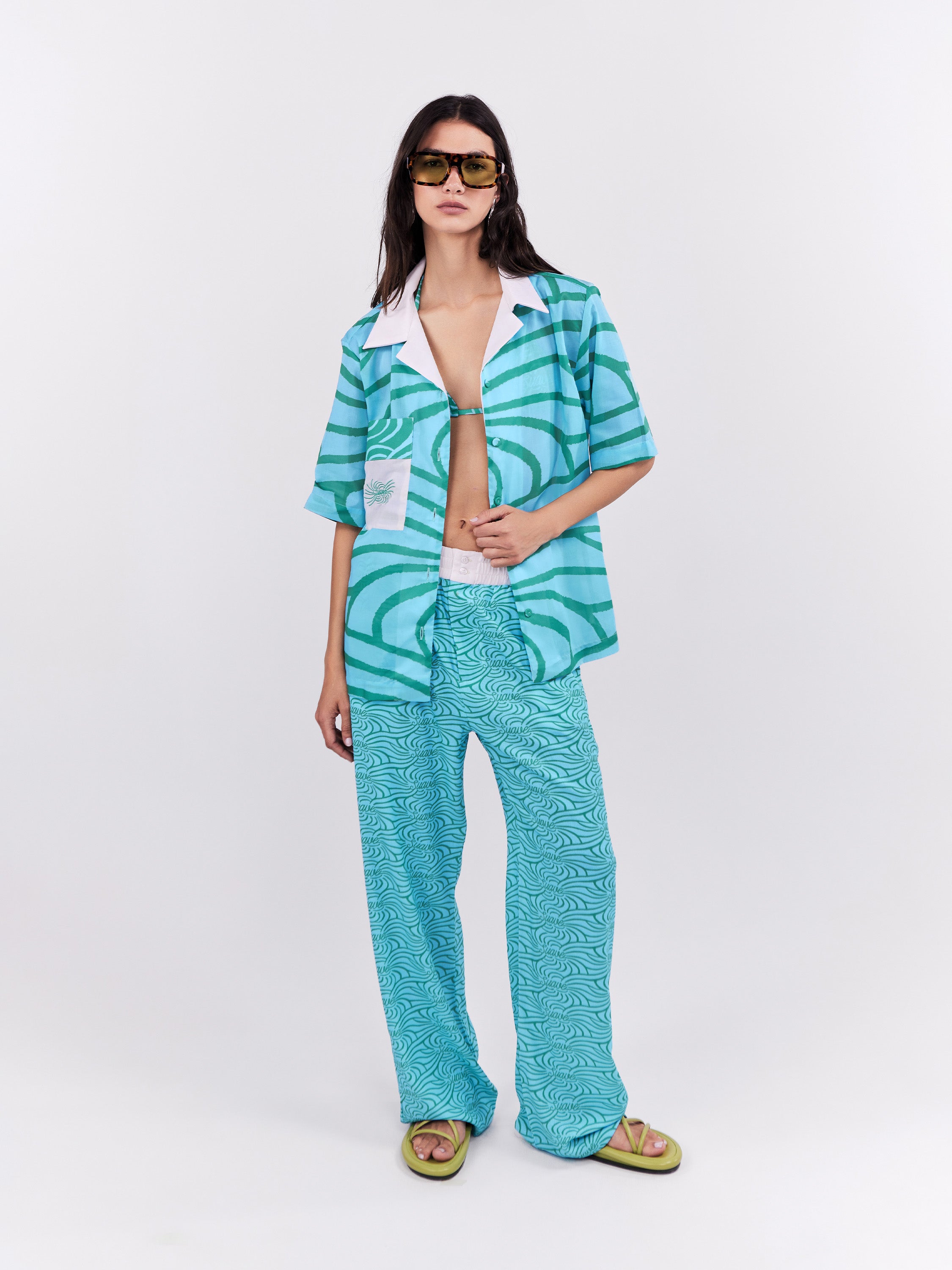 Suave Blouse - Turquoise