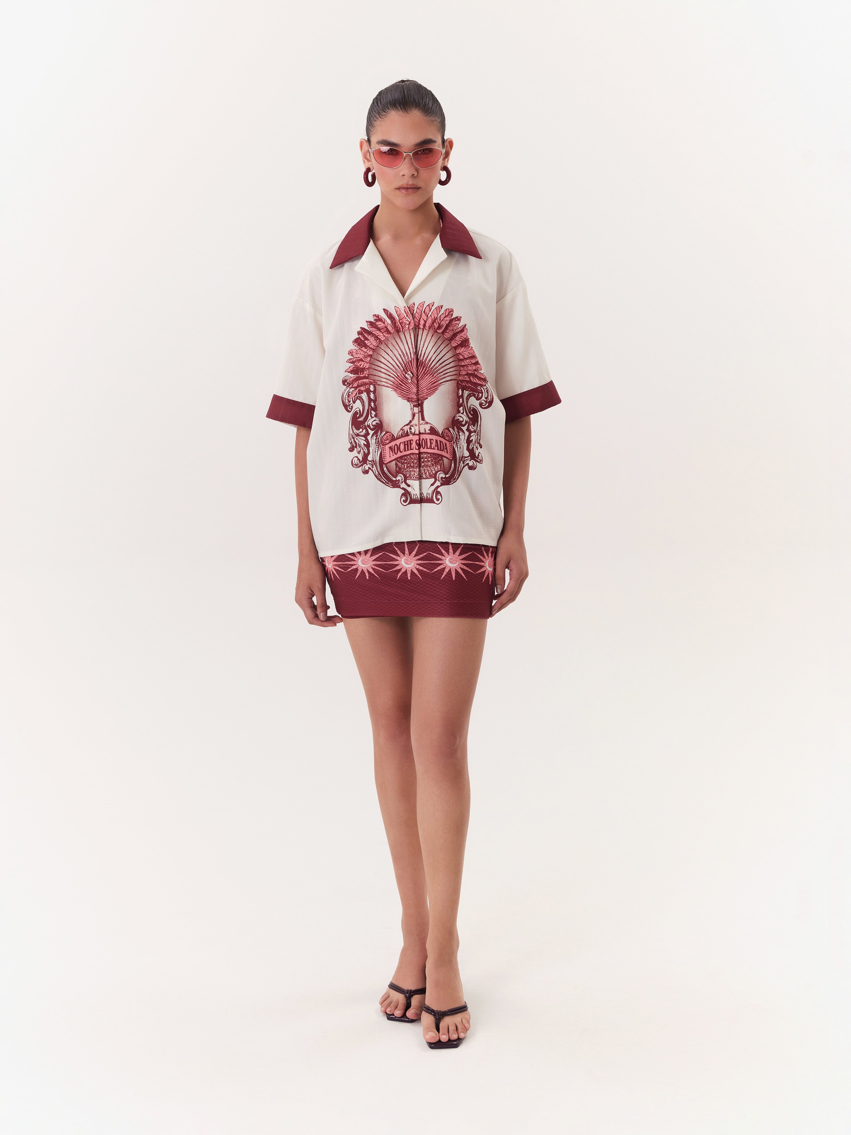 Solar Blouse - Burgundy