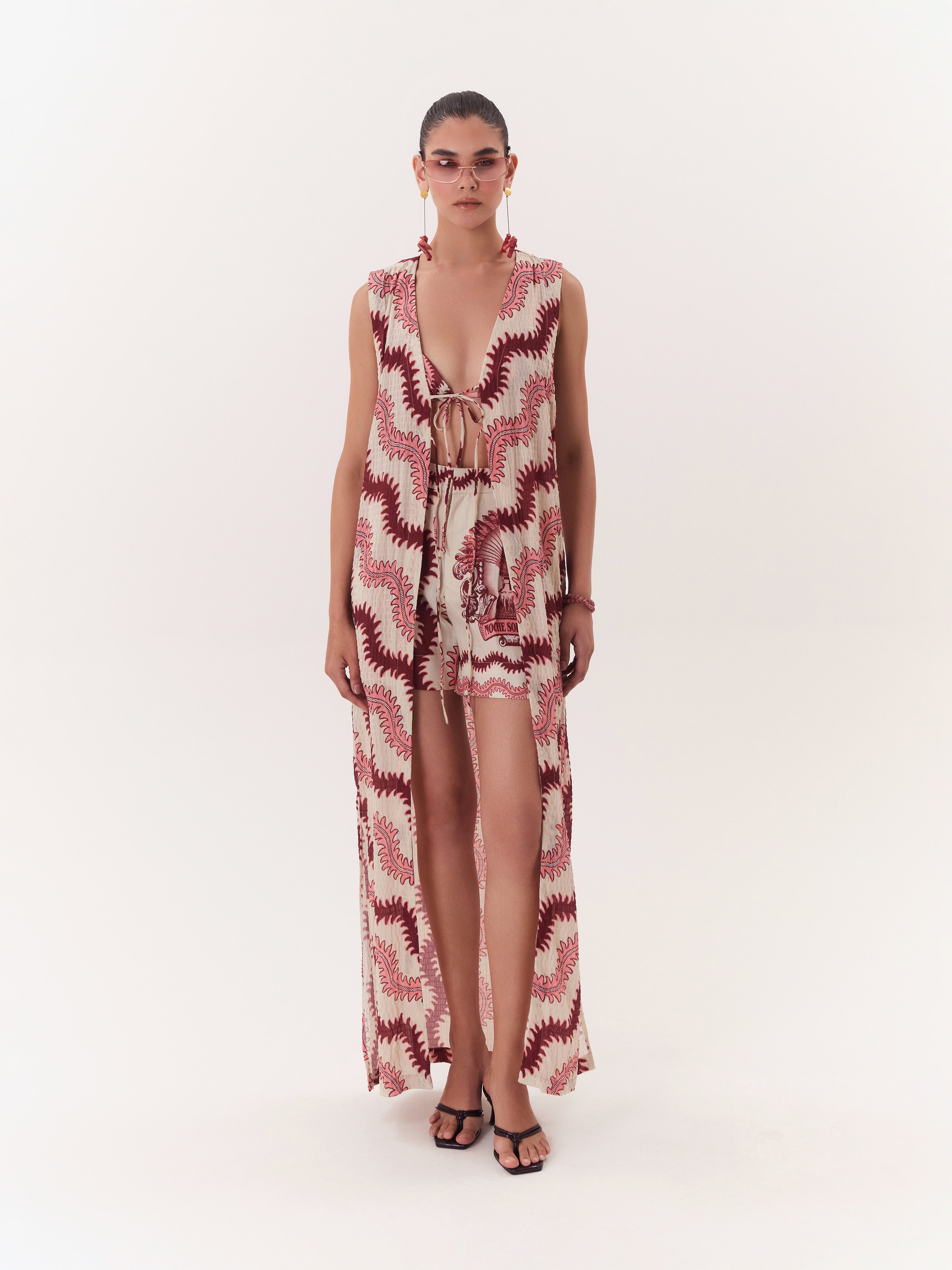 Solar Kimono - Burgundy