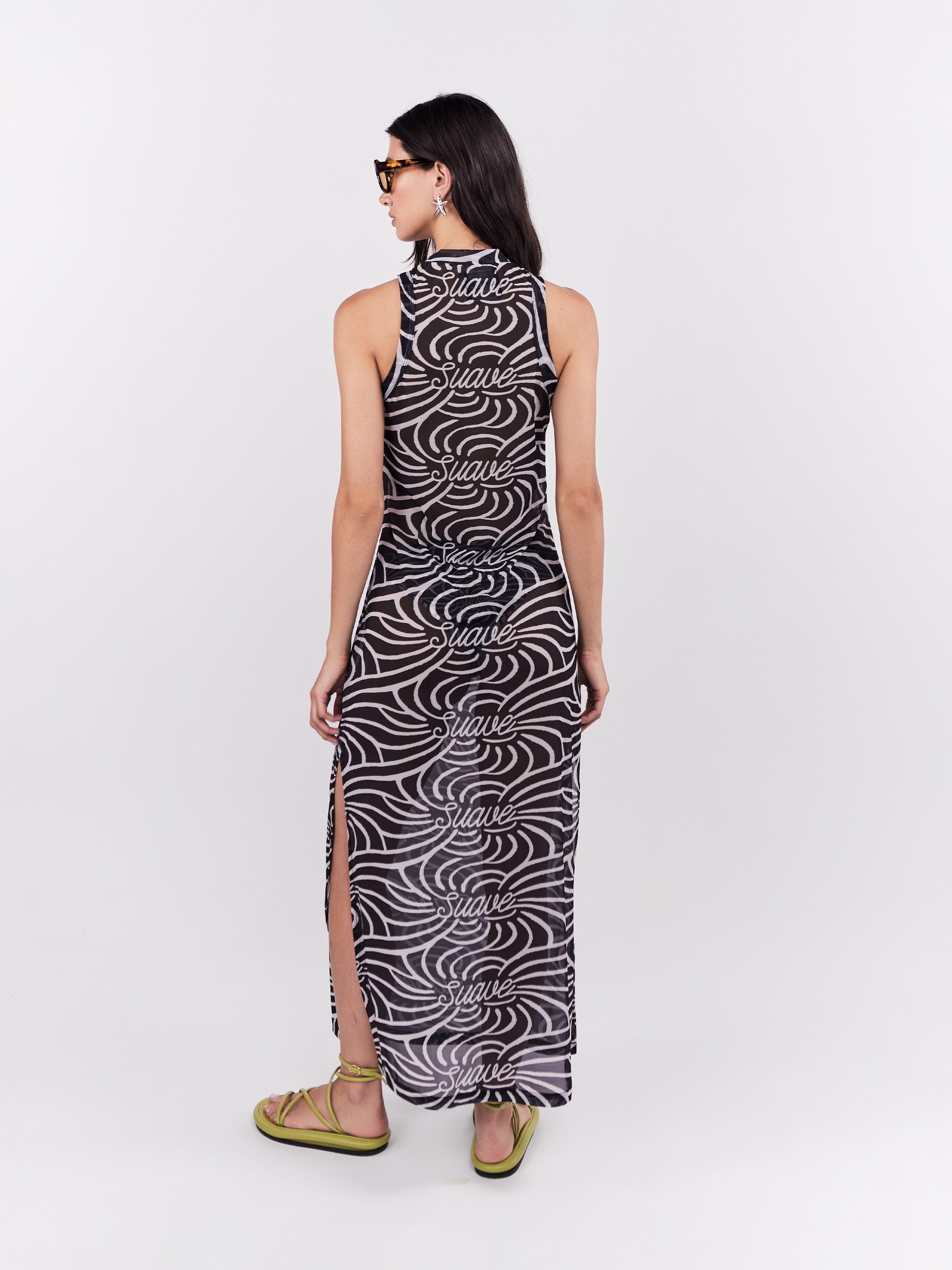 Suave Mesh Dress - Black