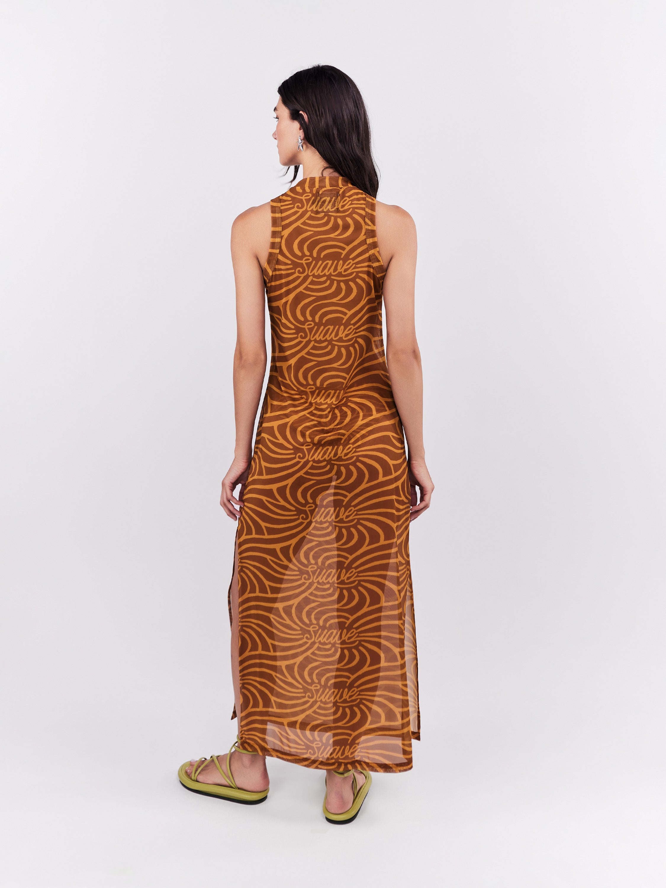 Suave Mesh Dress - Ochre