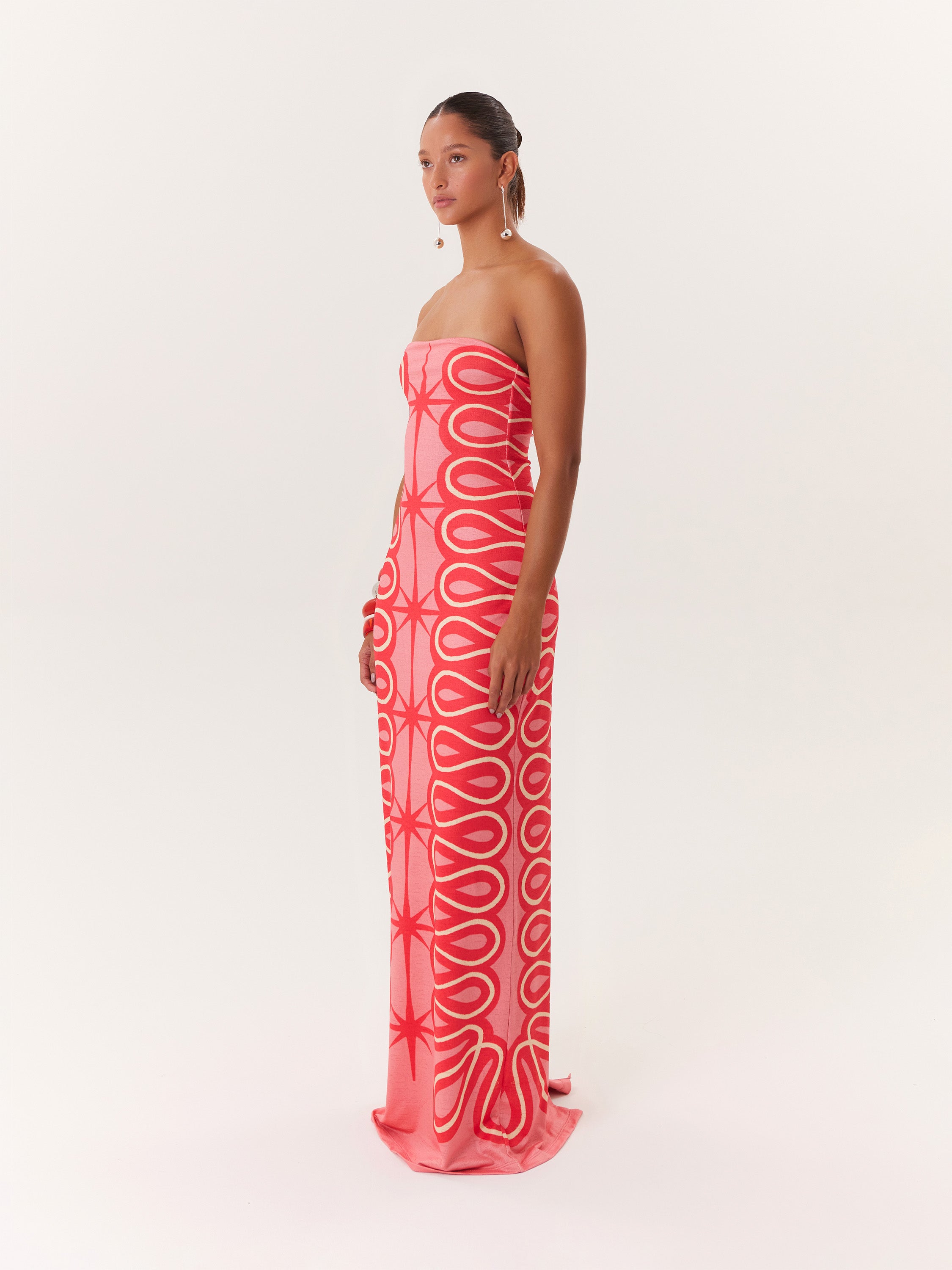 Tropical Maxi Dress - Pink
