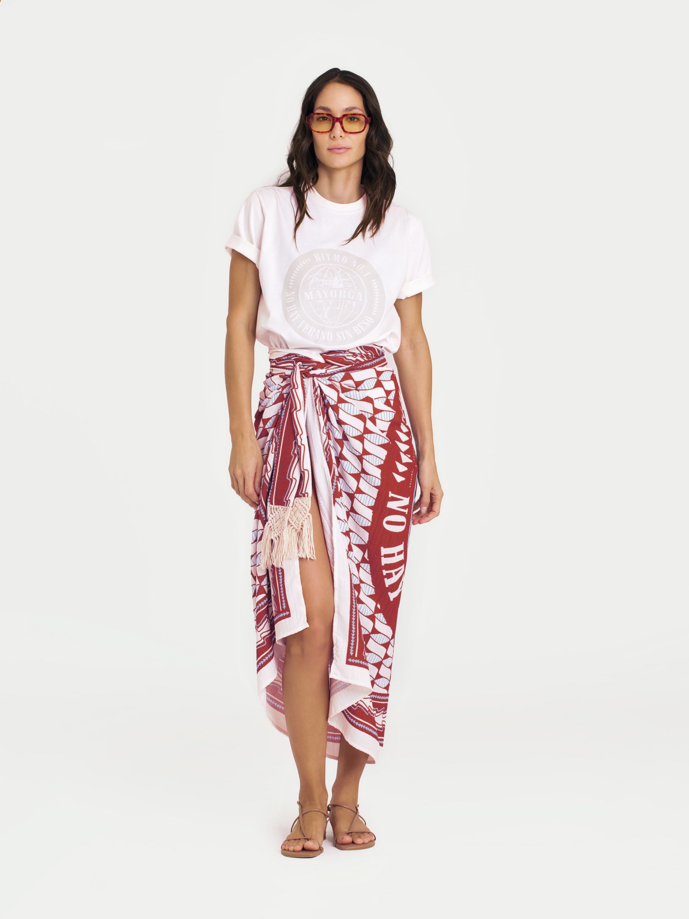 Mayorga Records Sarong/Pareo - Burgundy