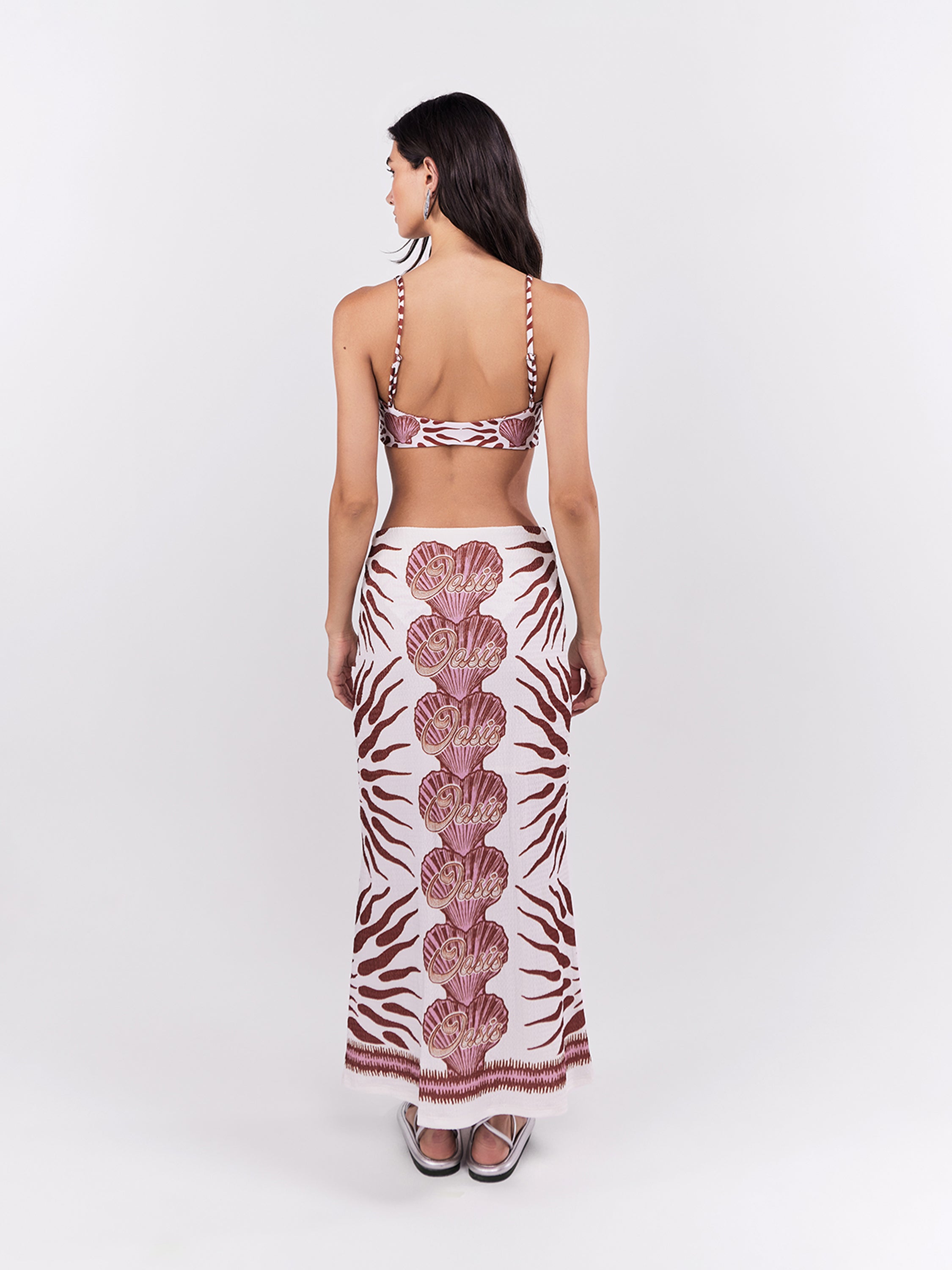 Oasis Skirt Midi - Terracotta