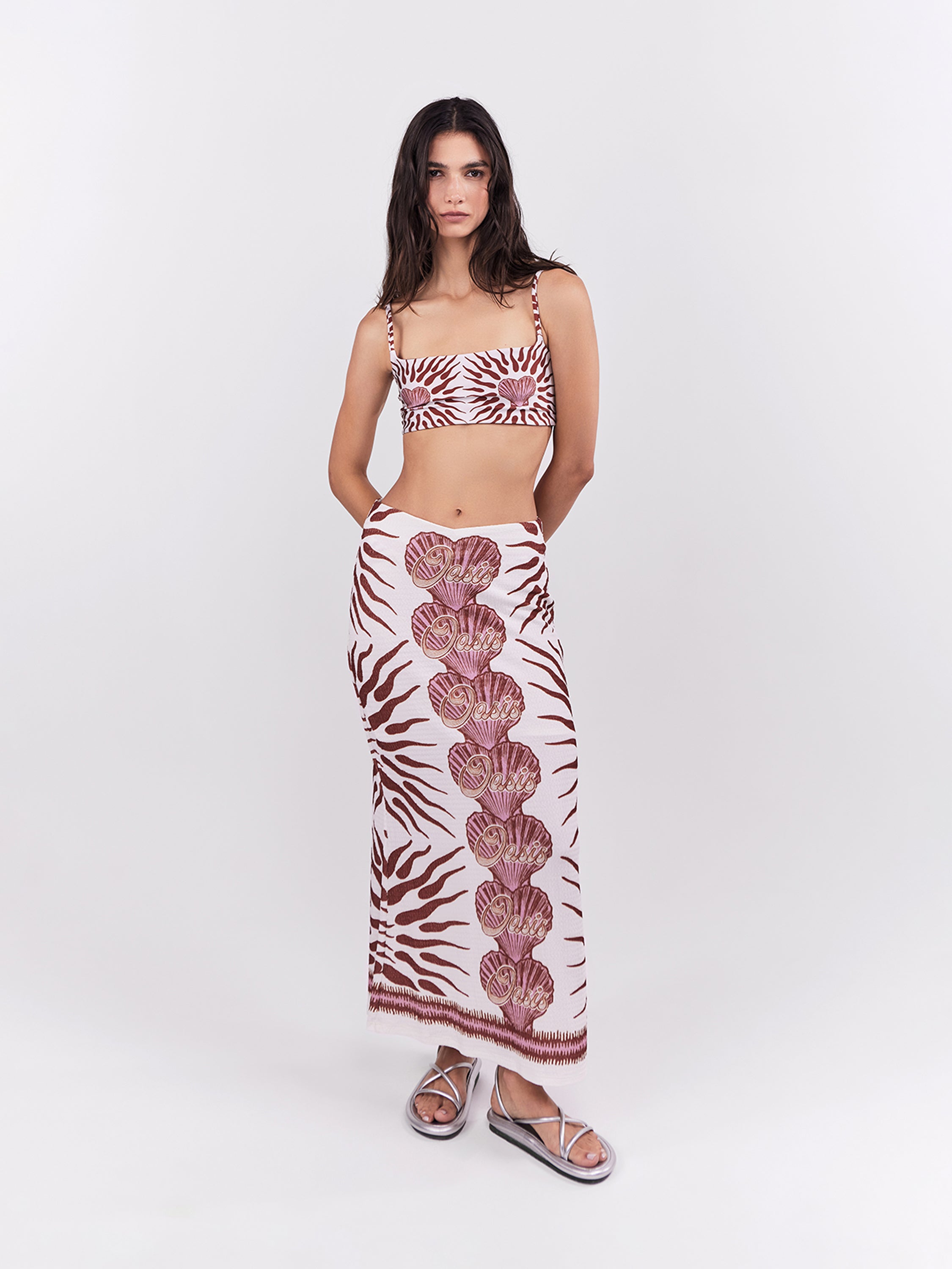 Oasis Skirt Midi - Terracotta