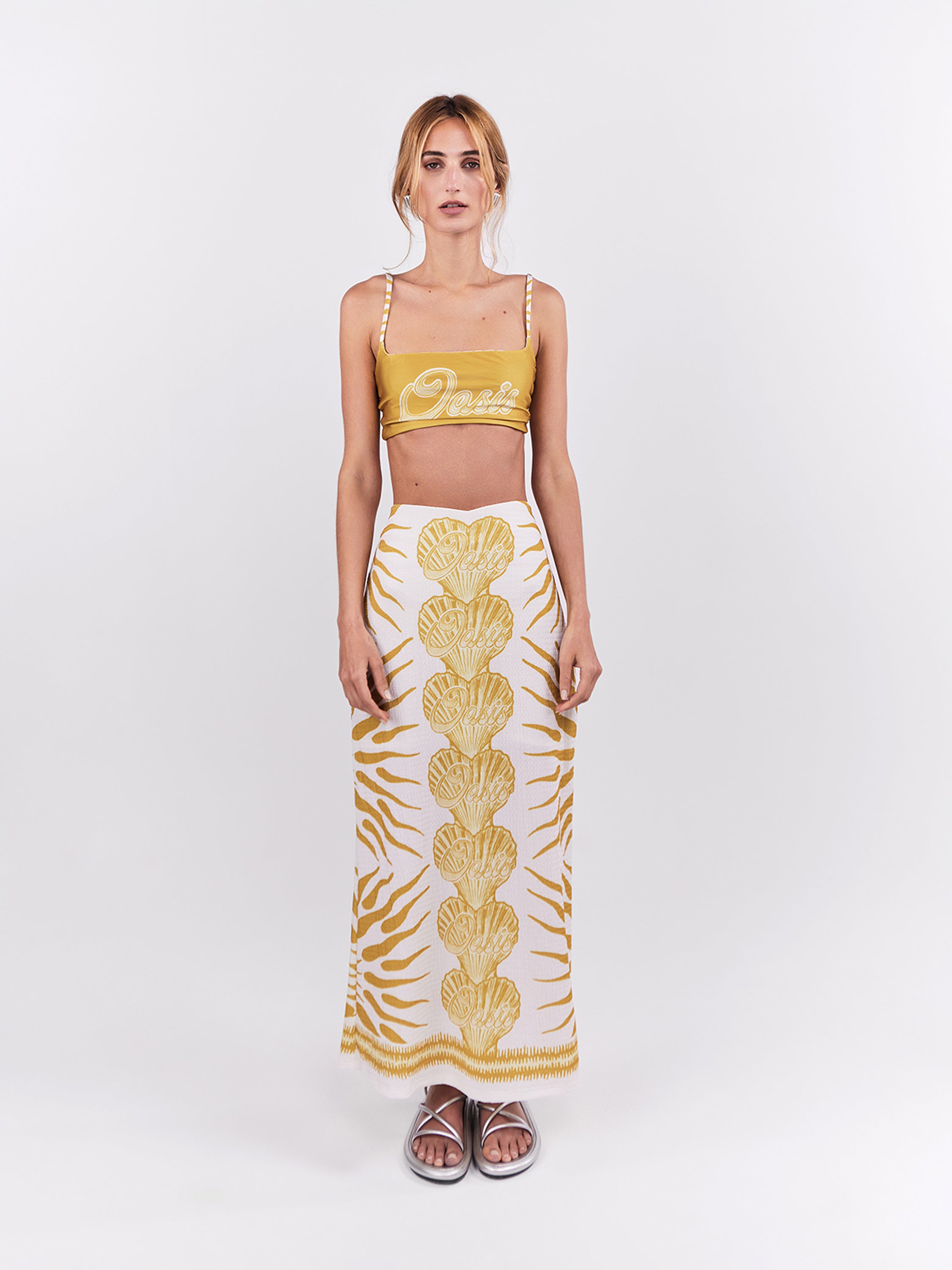 Oasis Skirt Midi - Ochre