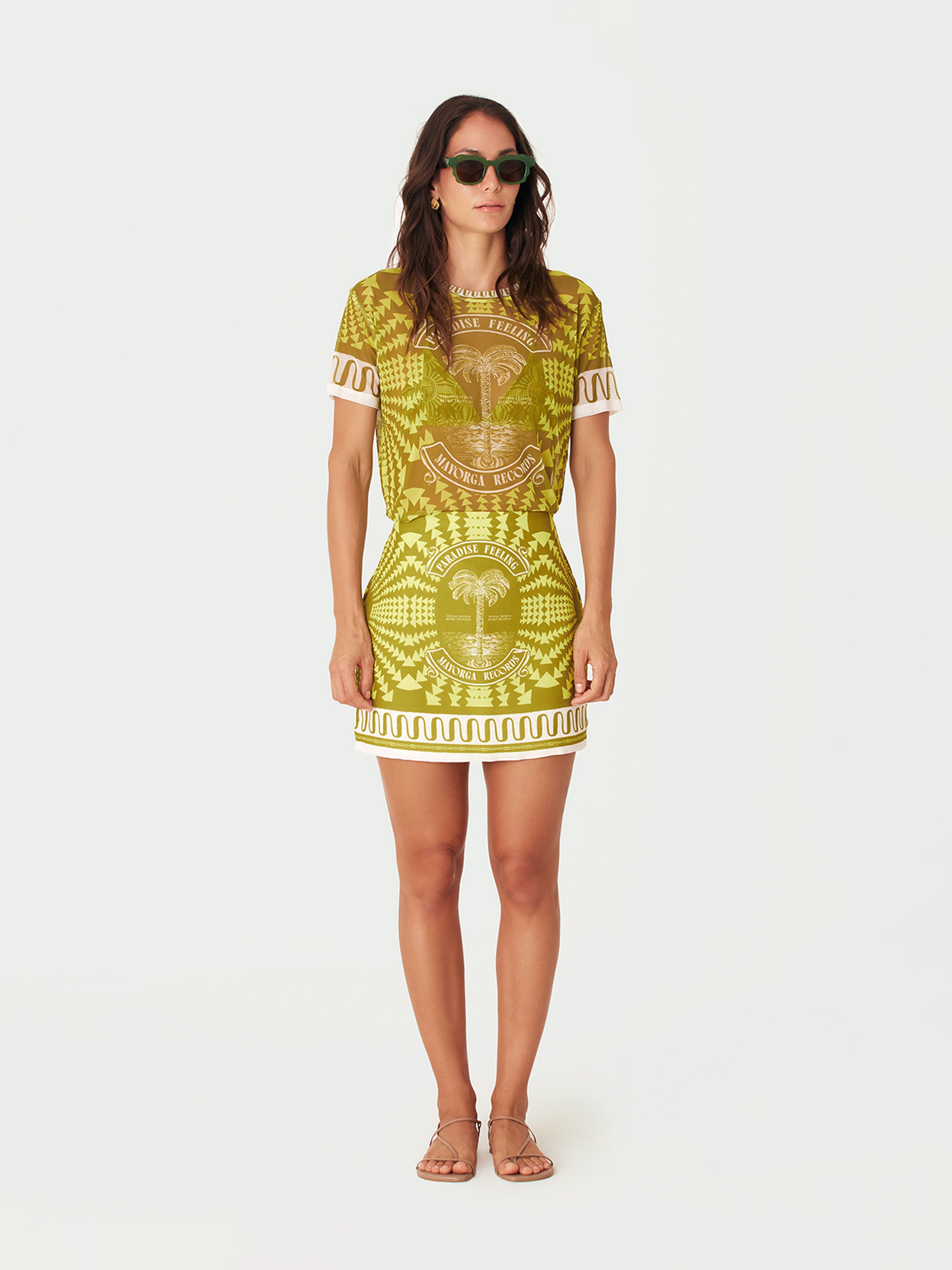 Paradise Mini Skirt - Lime