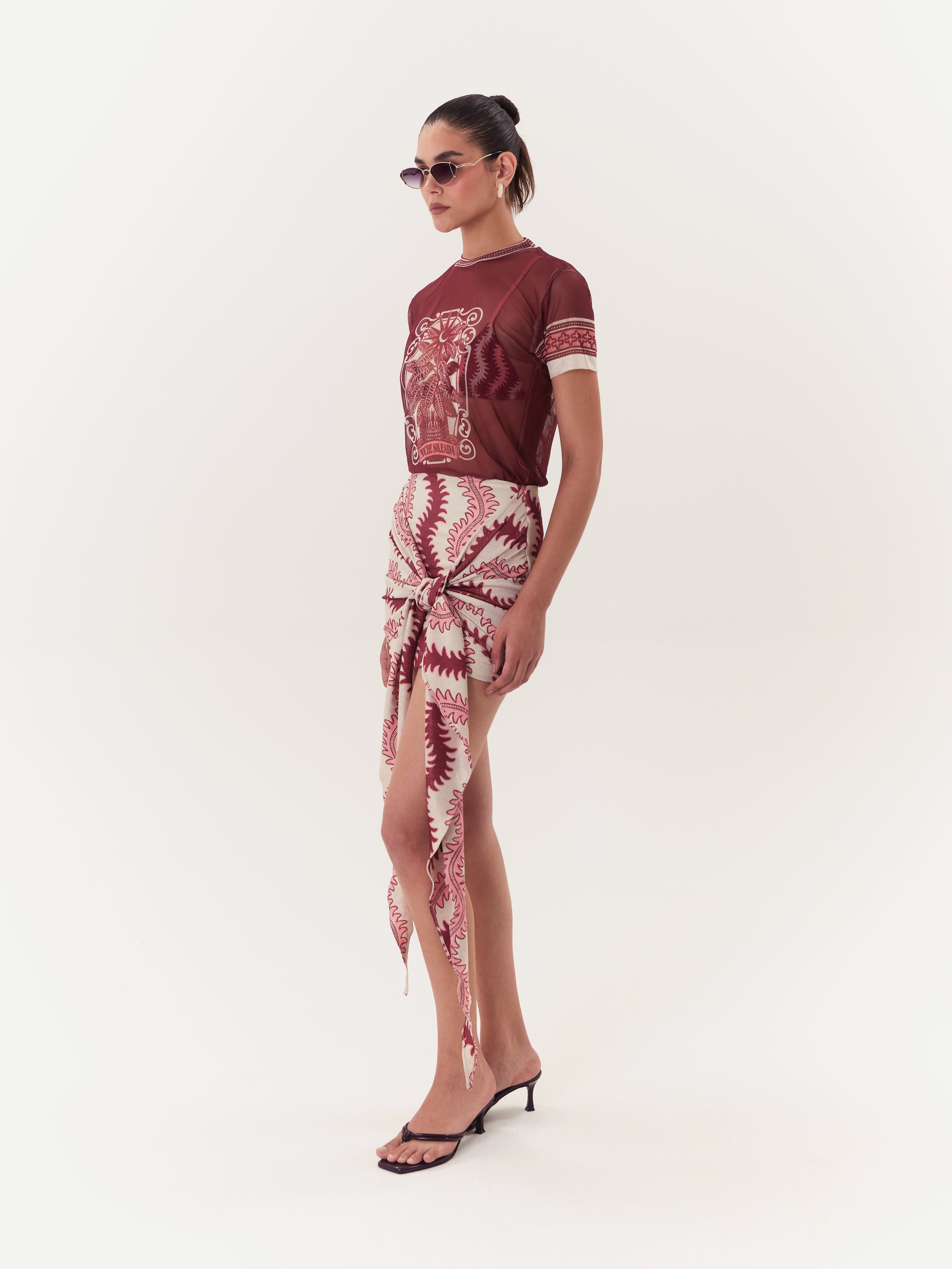 Solar Skirt Stretch - Burgundy
