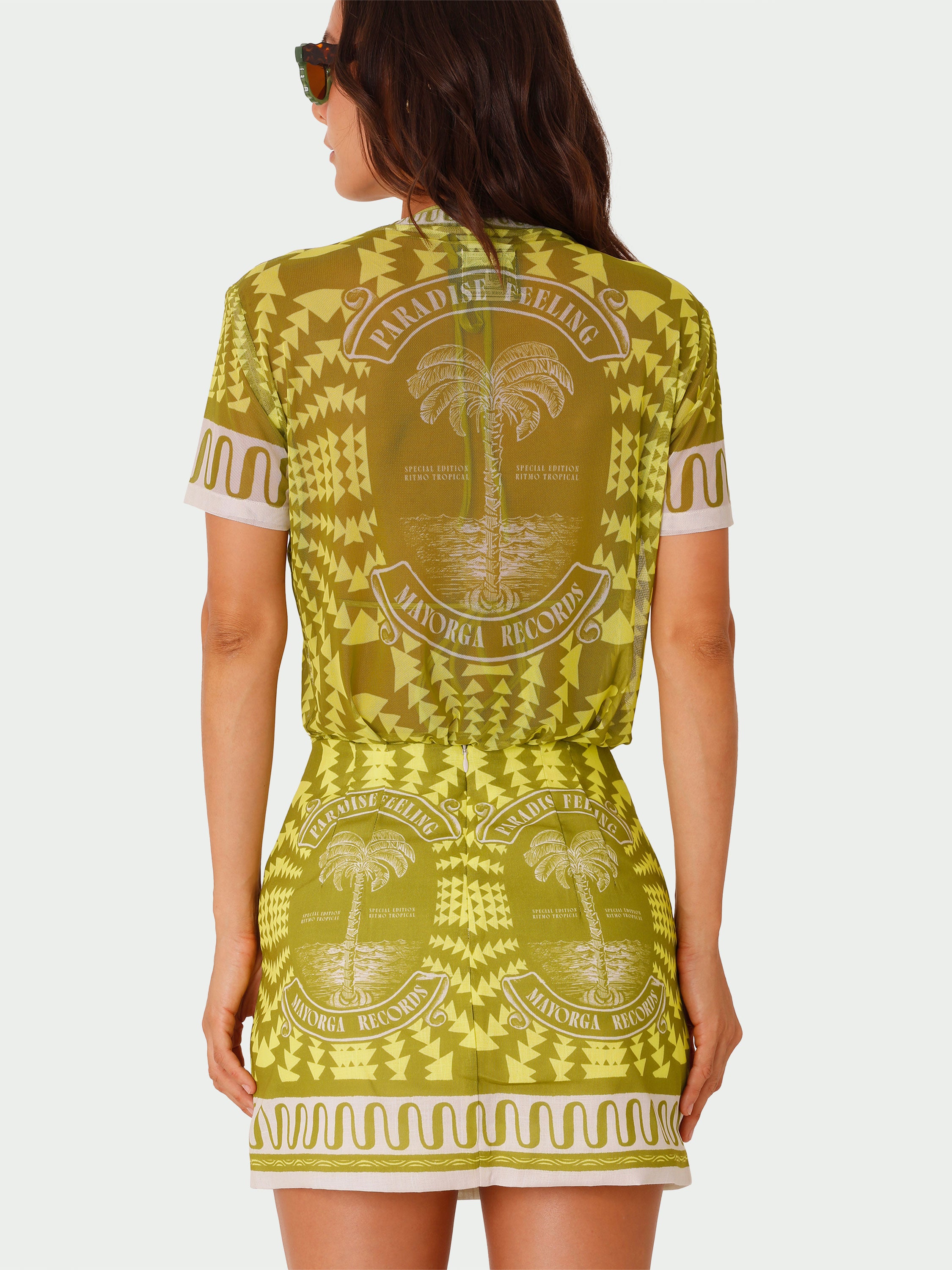 Paradise Mini Skirt - Lime
