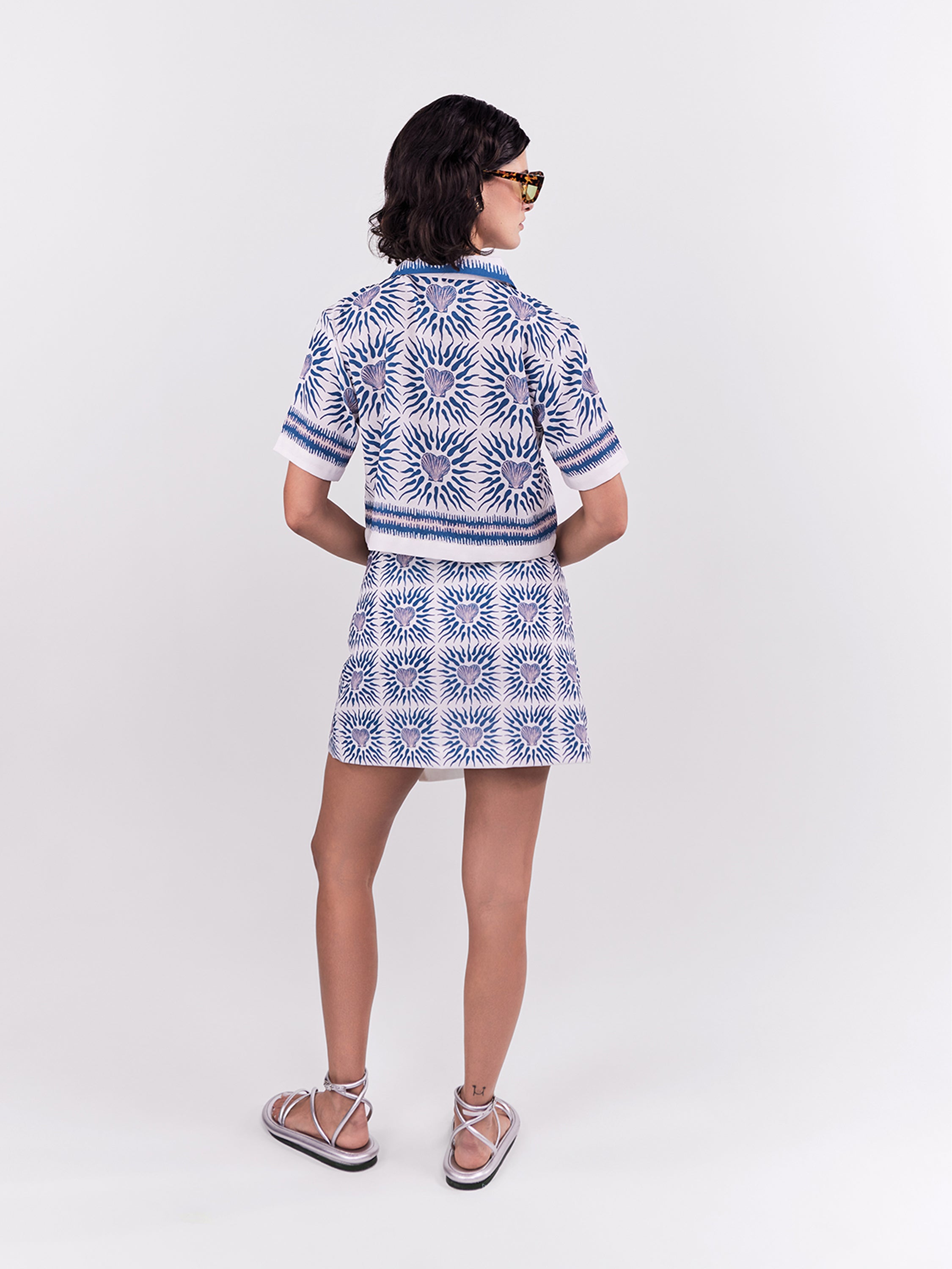 Oasis Mini Skirt  - Blue