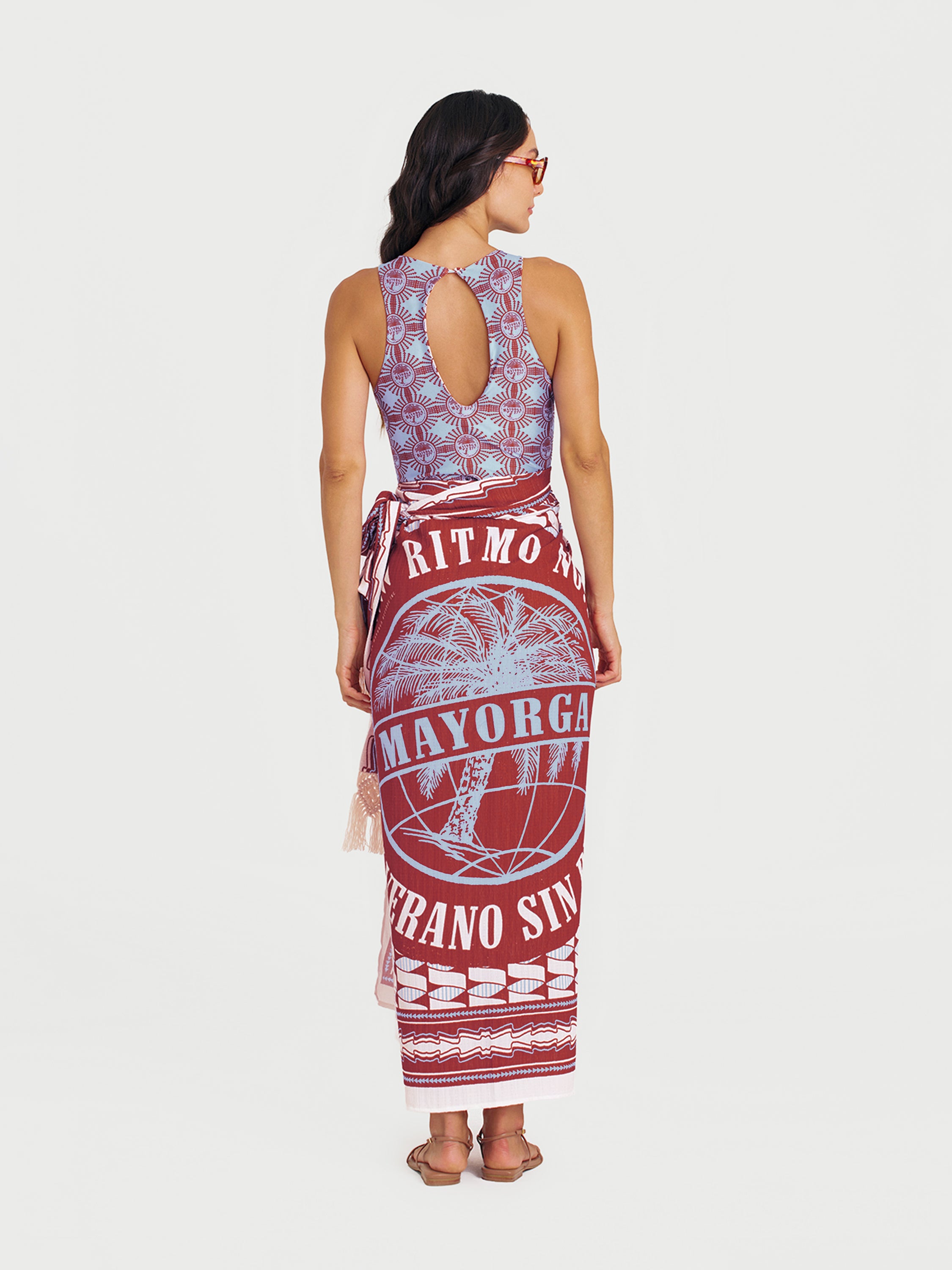 Mayorga Records Sarong/Pareo - Burgundy