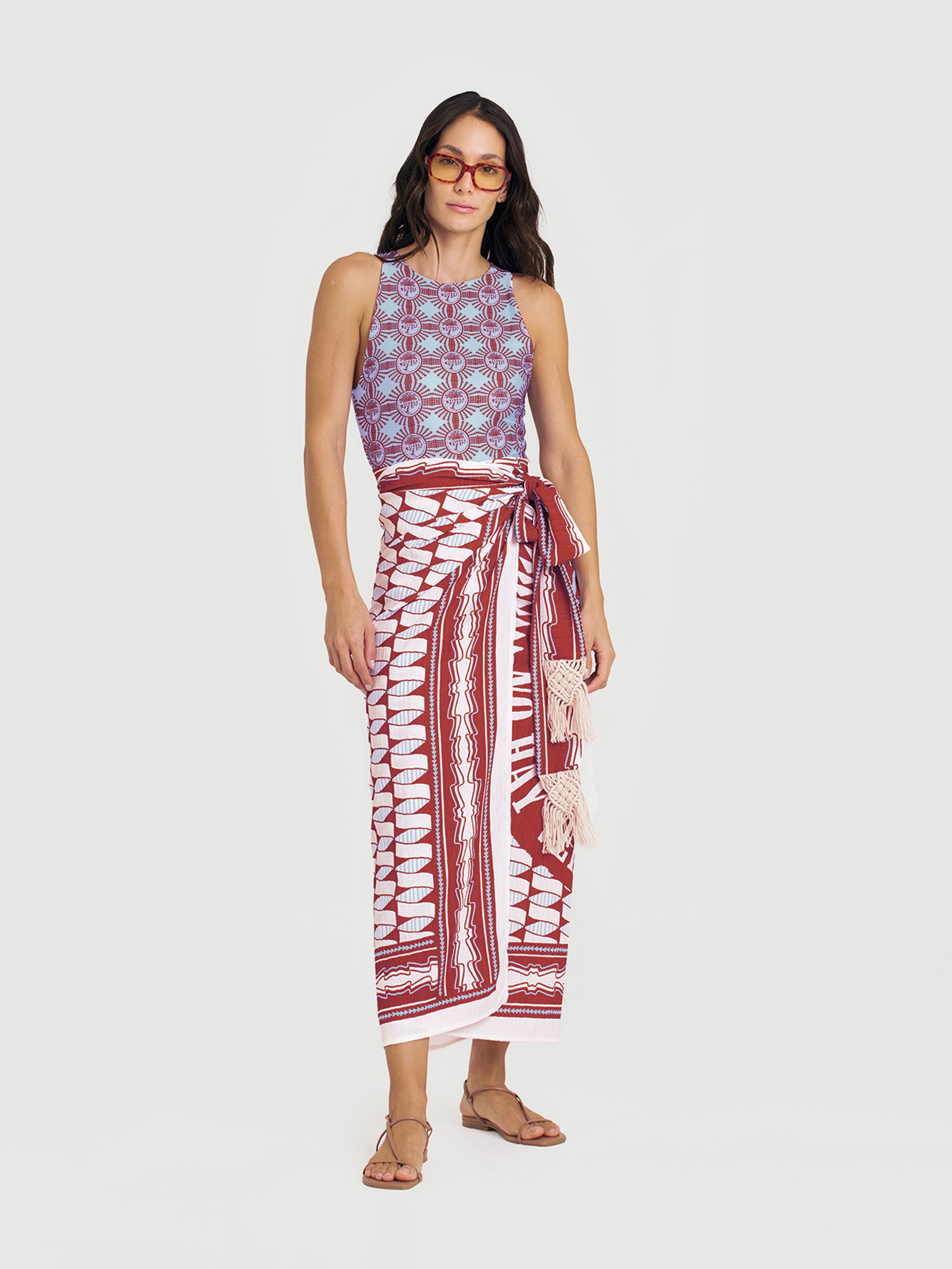 Mayorga Records Sarong/Pareo - Burgundy