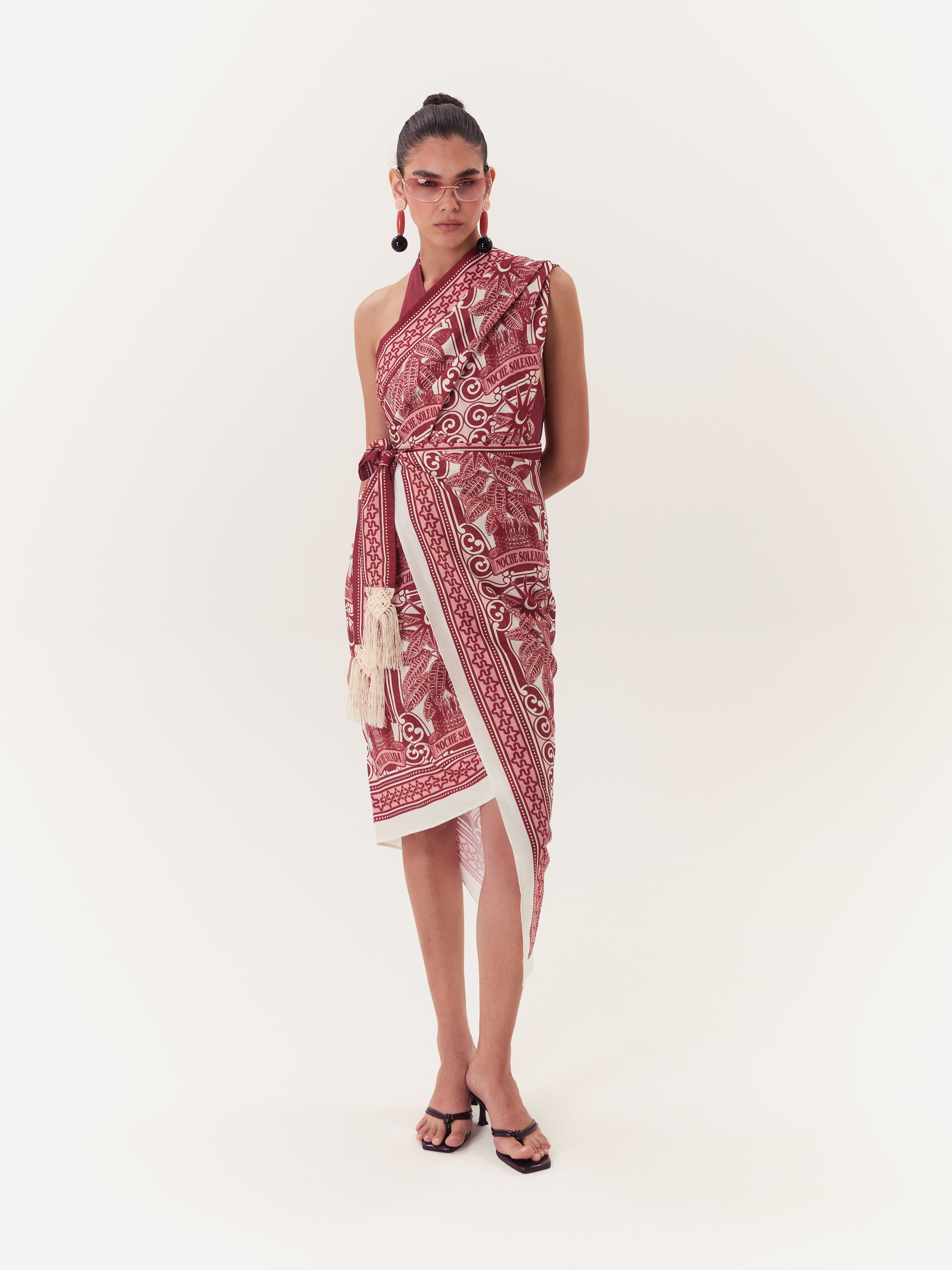Solar Sarong/Pareo - Burgundy