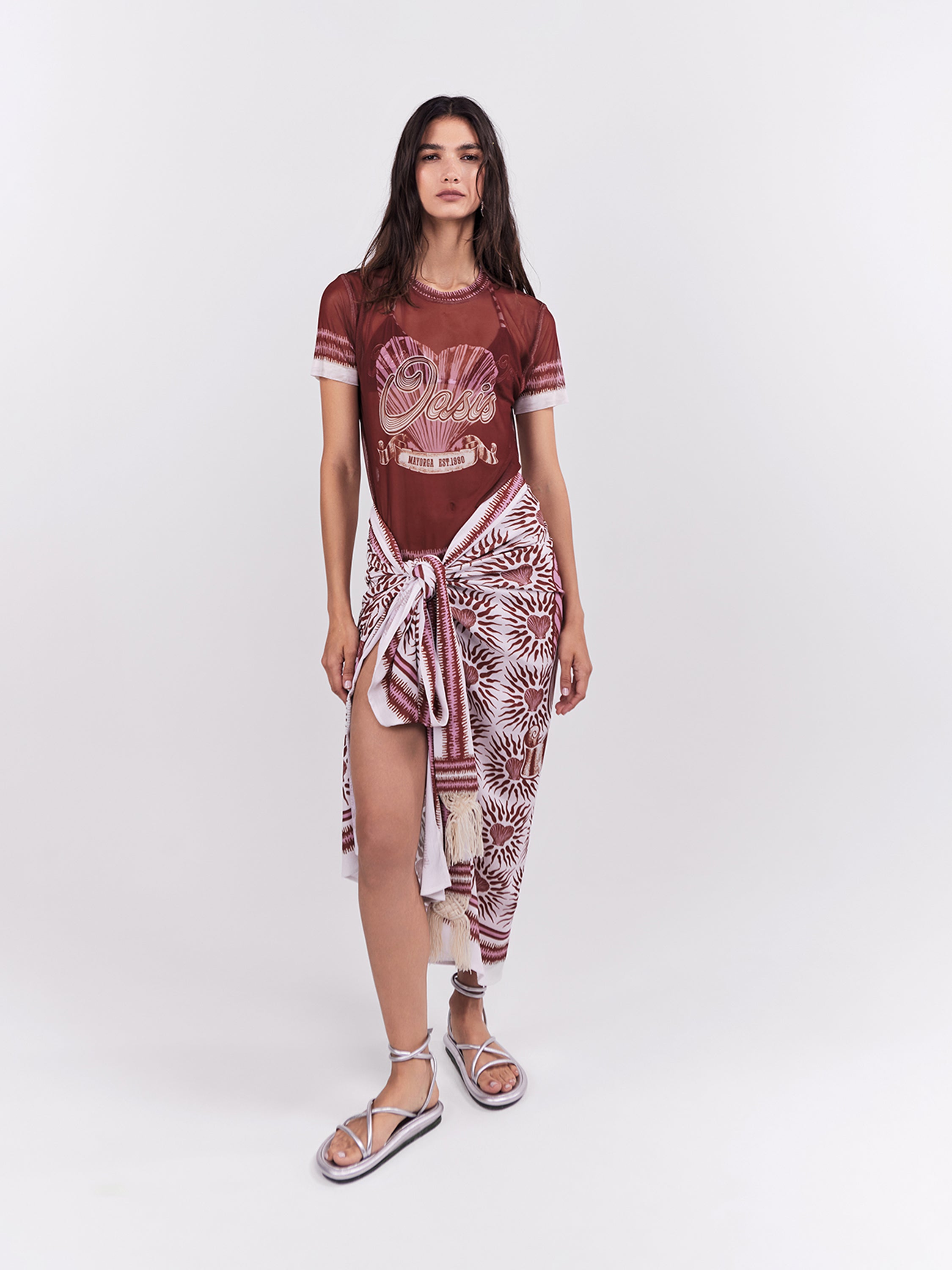 Oasis Mesh Top - Terracotta