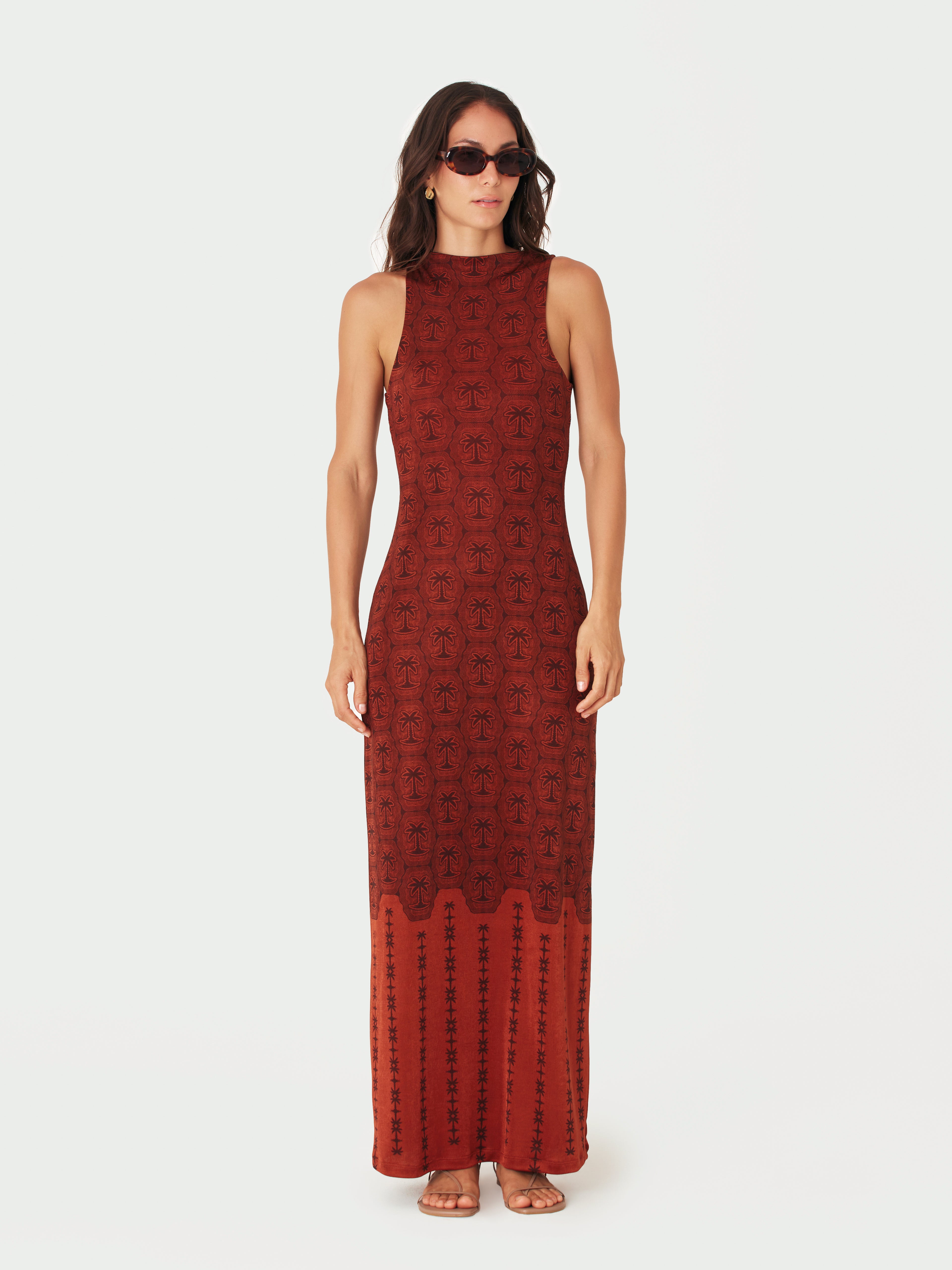 Vitrola Maxi Dress - Terracotta