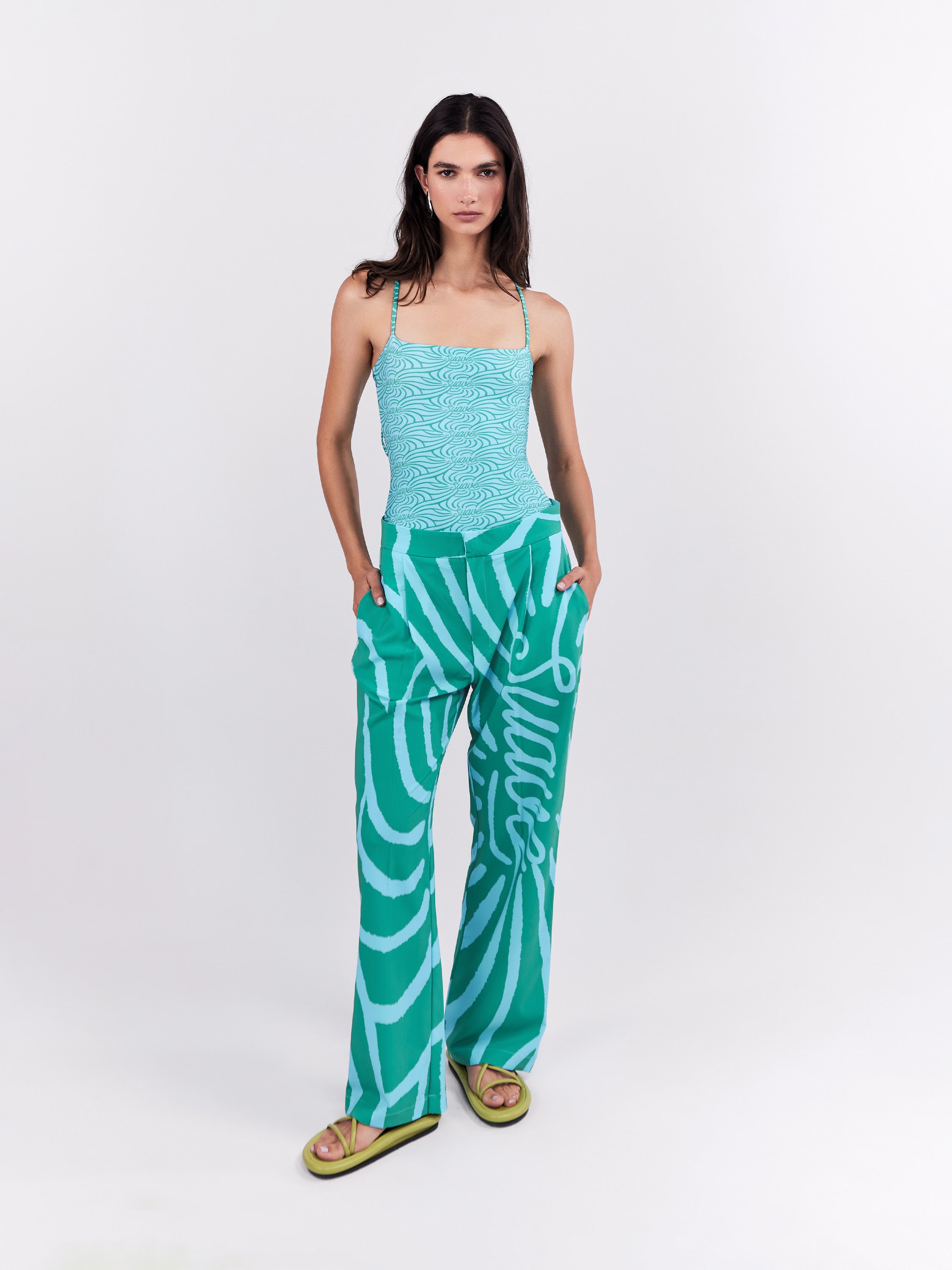 Suave Trousers - Turquoise