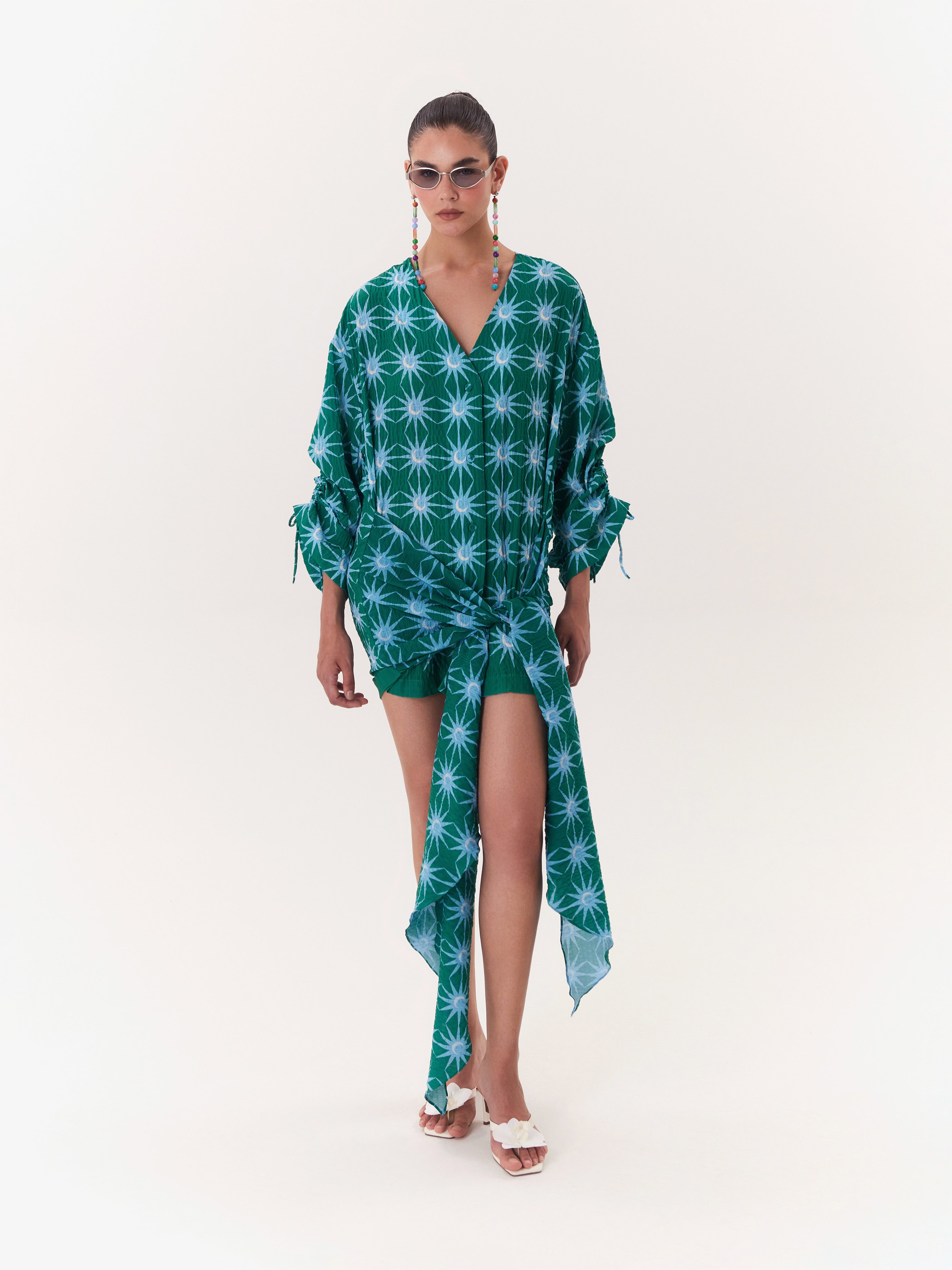 Solar Wrap Dress - Green