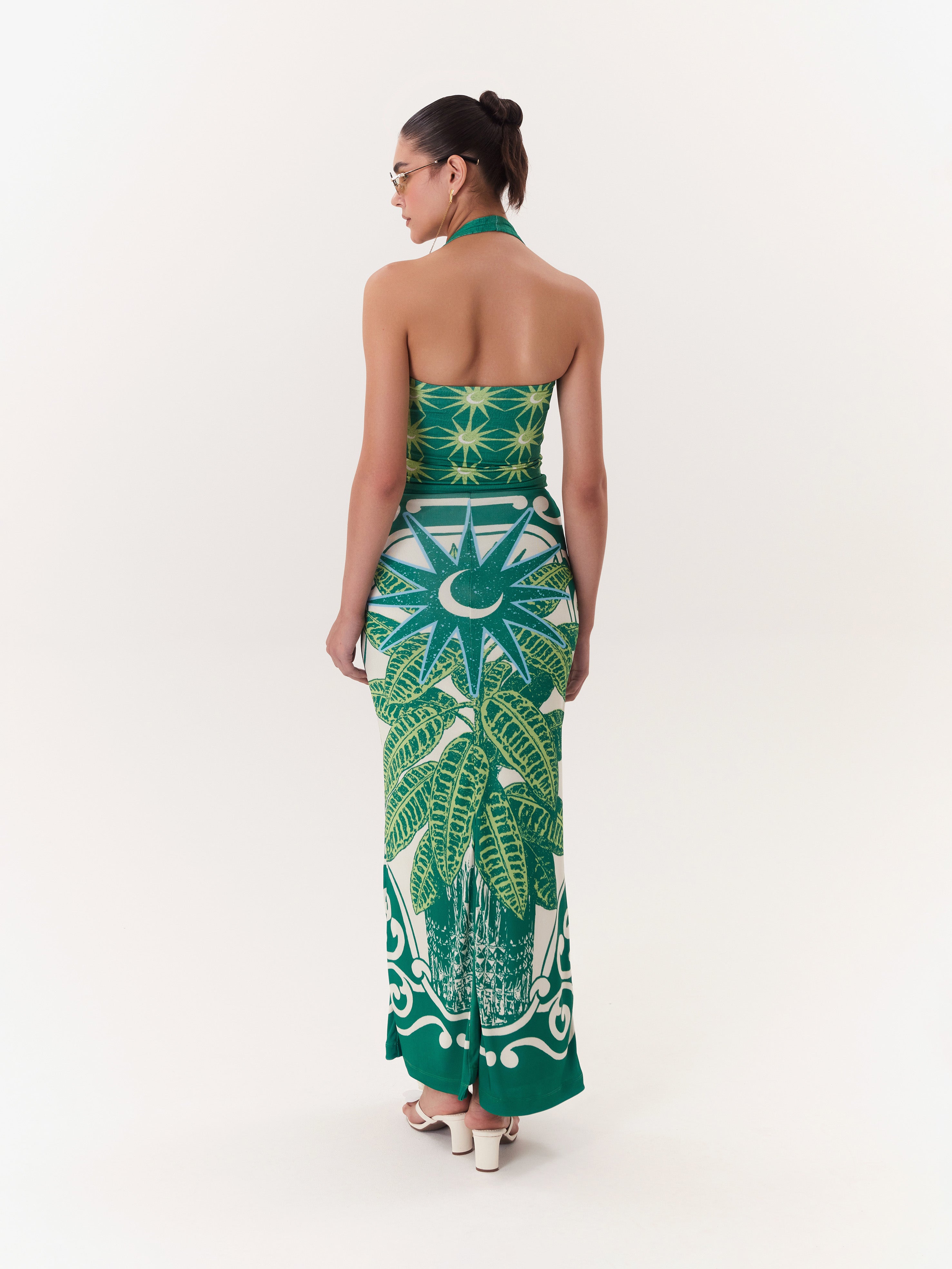 Solar Maxi Skirt - Green
