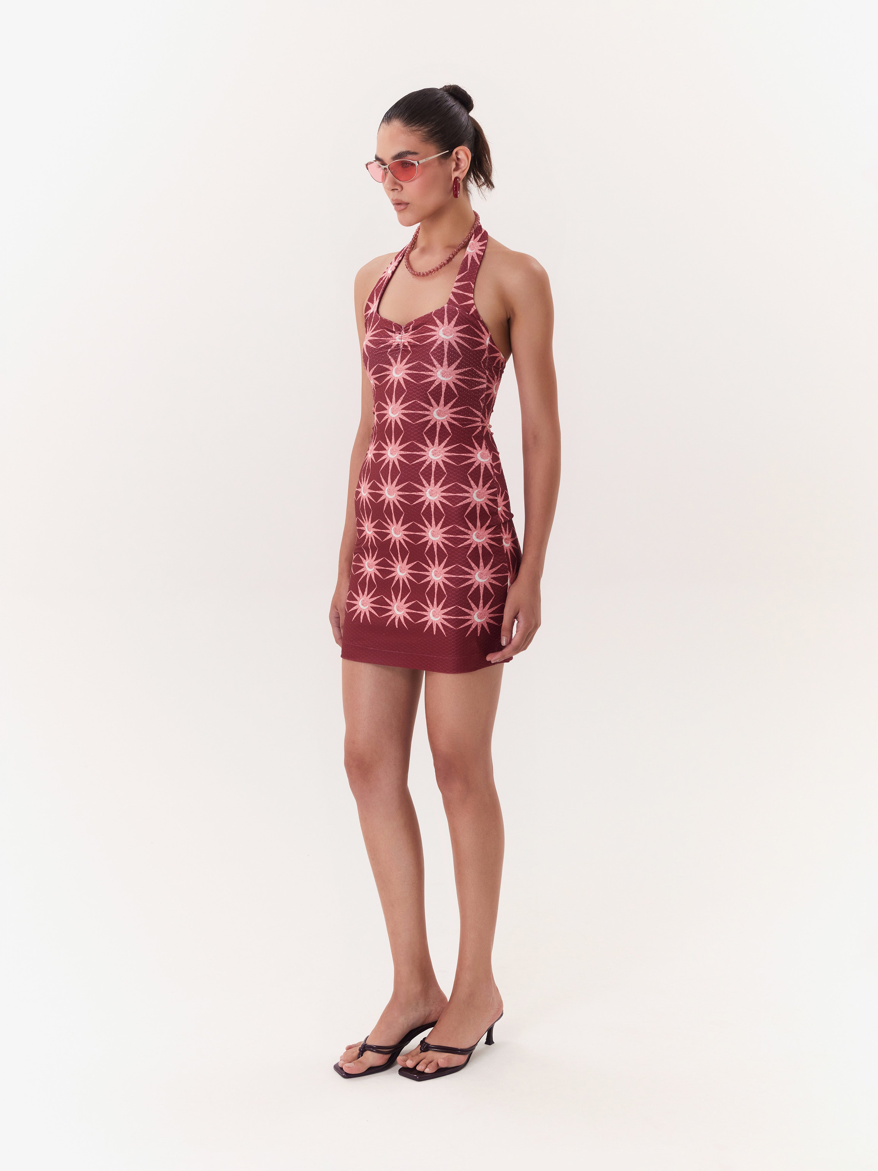 Solar Mini Dress - Burgundy
