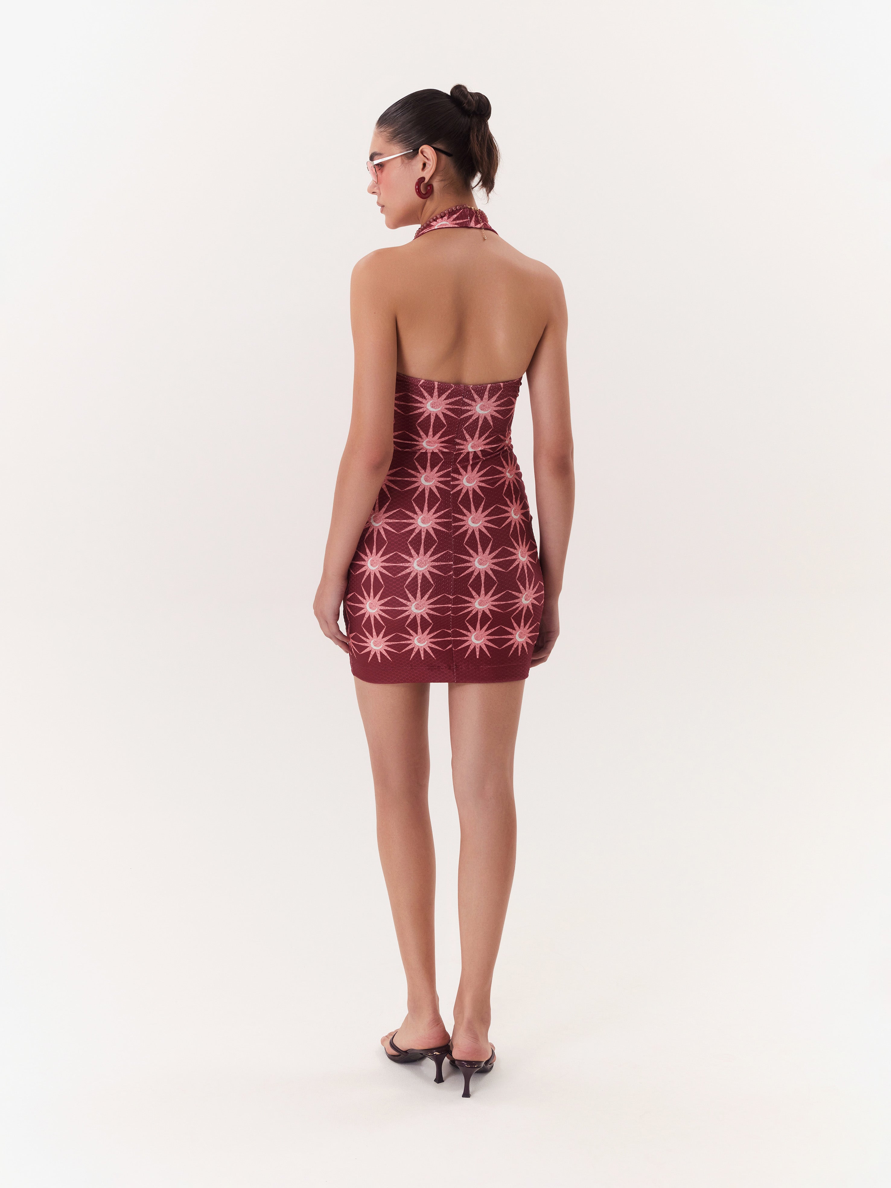Solar Mini Dress - Burgundy
