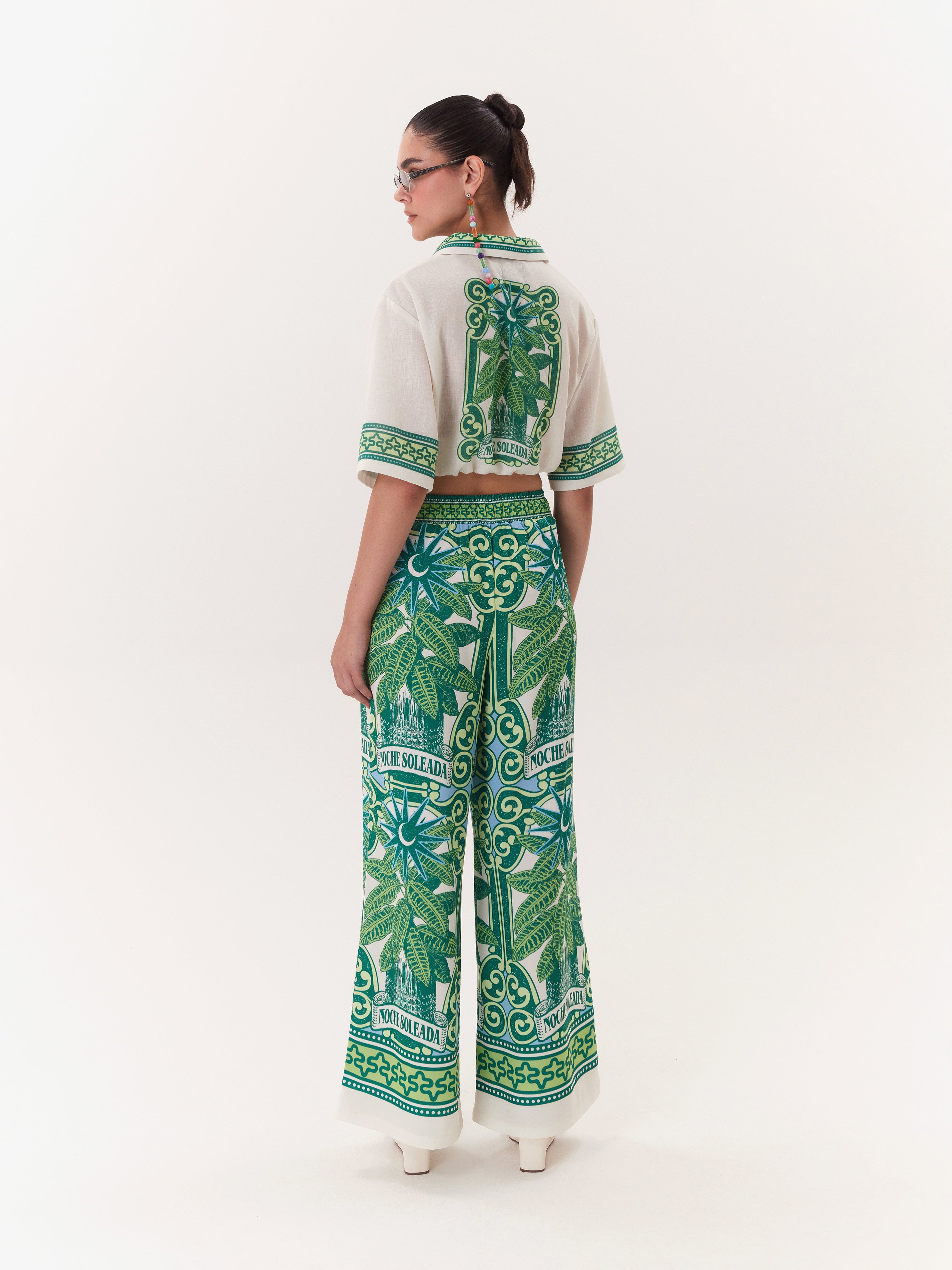 Solar Cropped Polo - Green