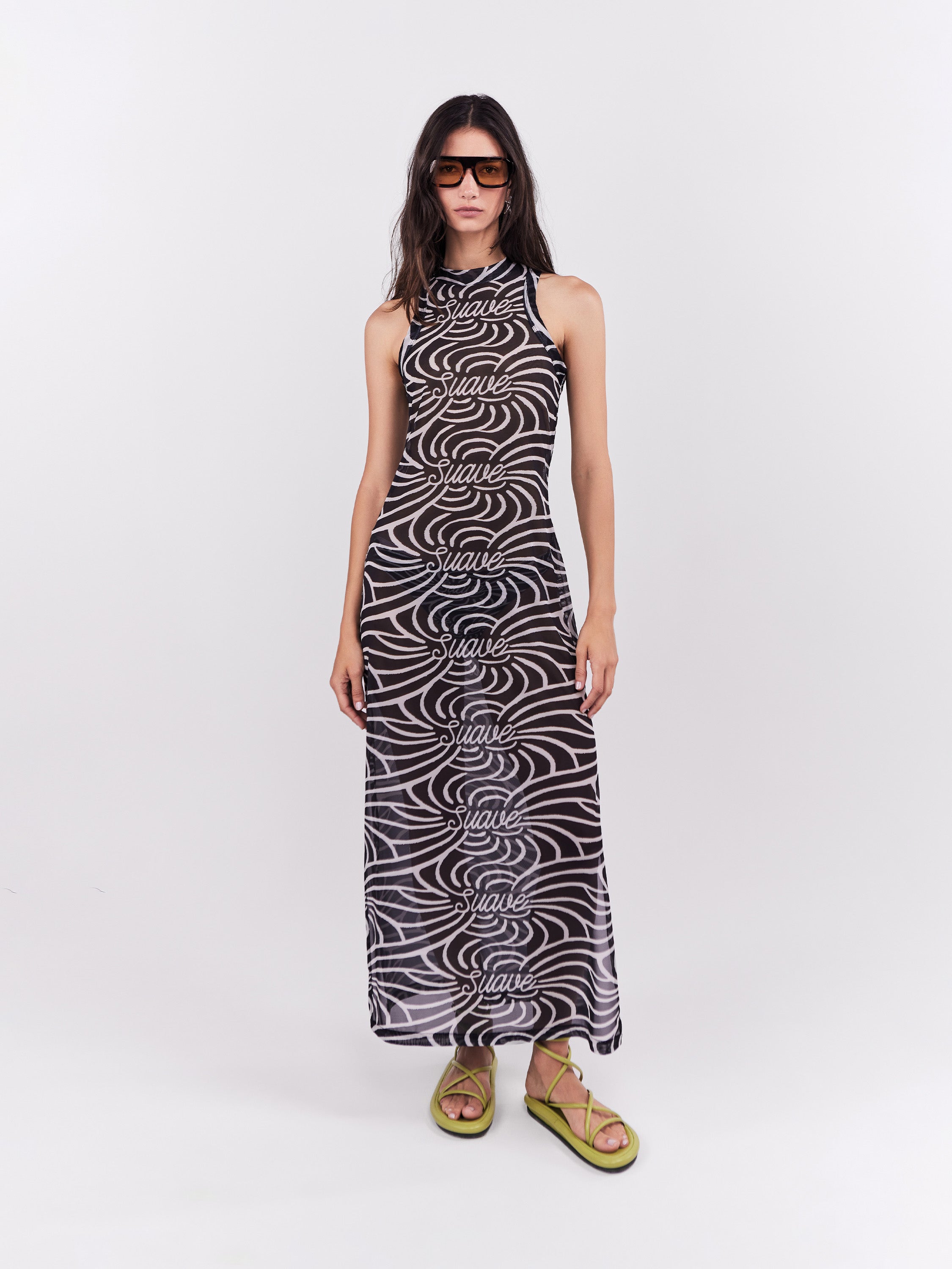 Suave Mesh Dress - Black