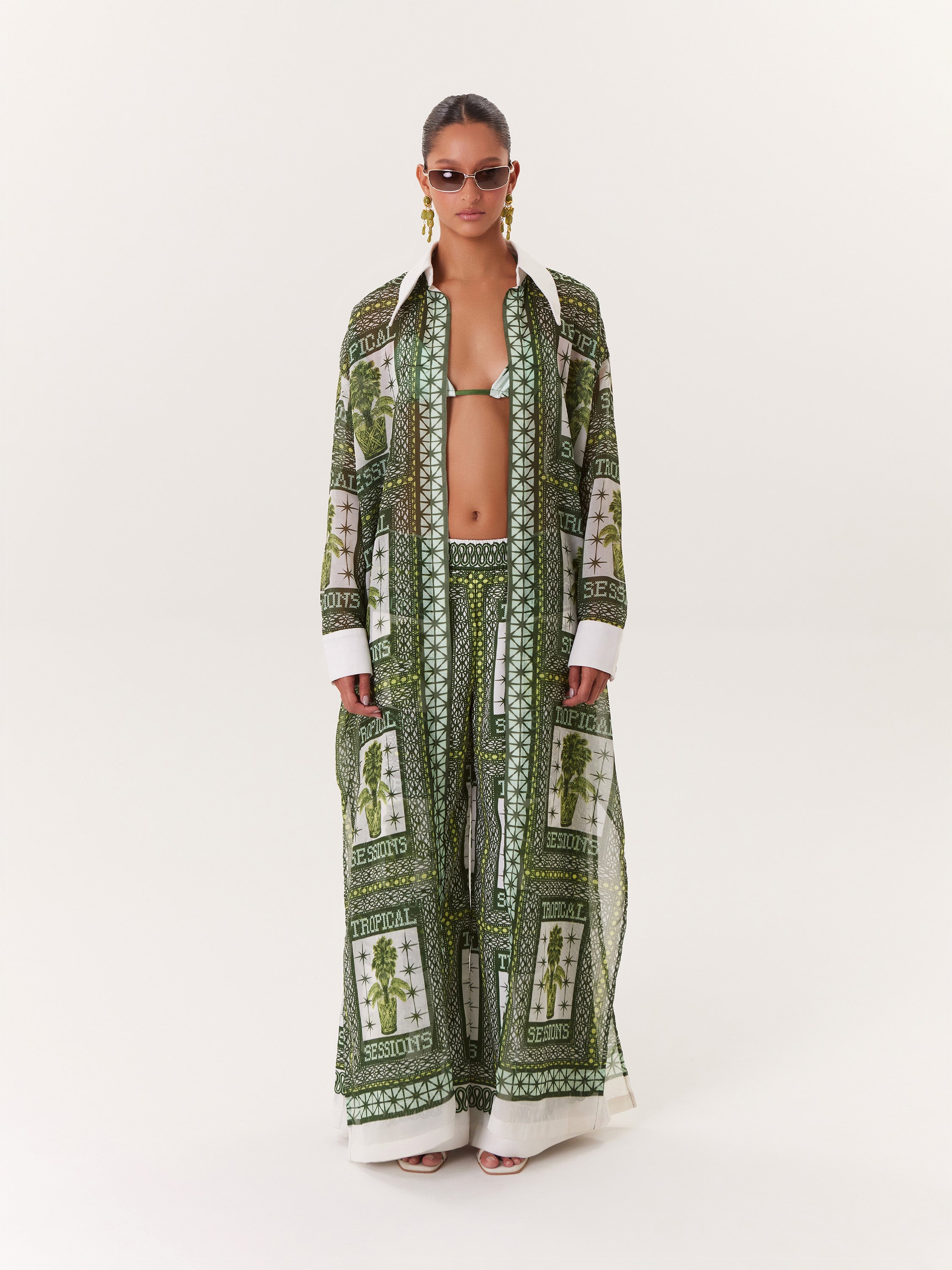 Tropical Kimono - Green