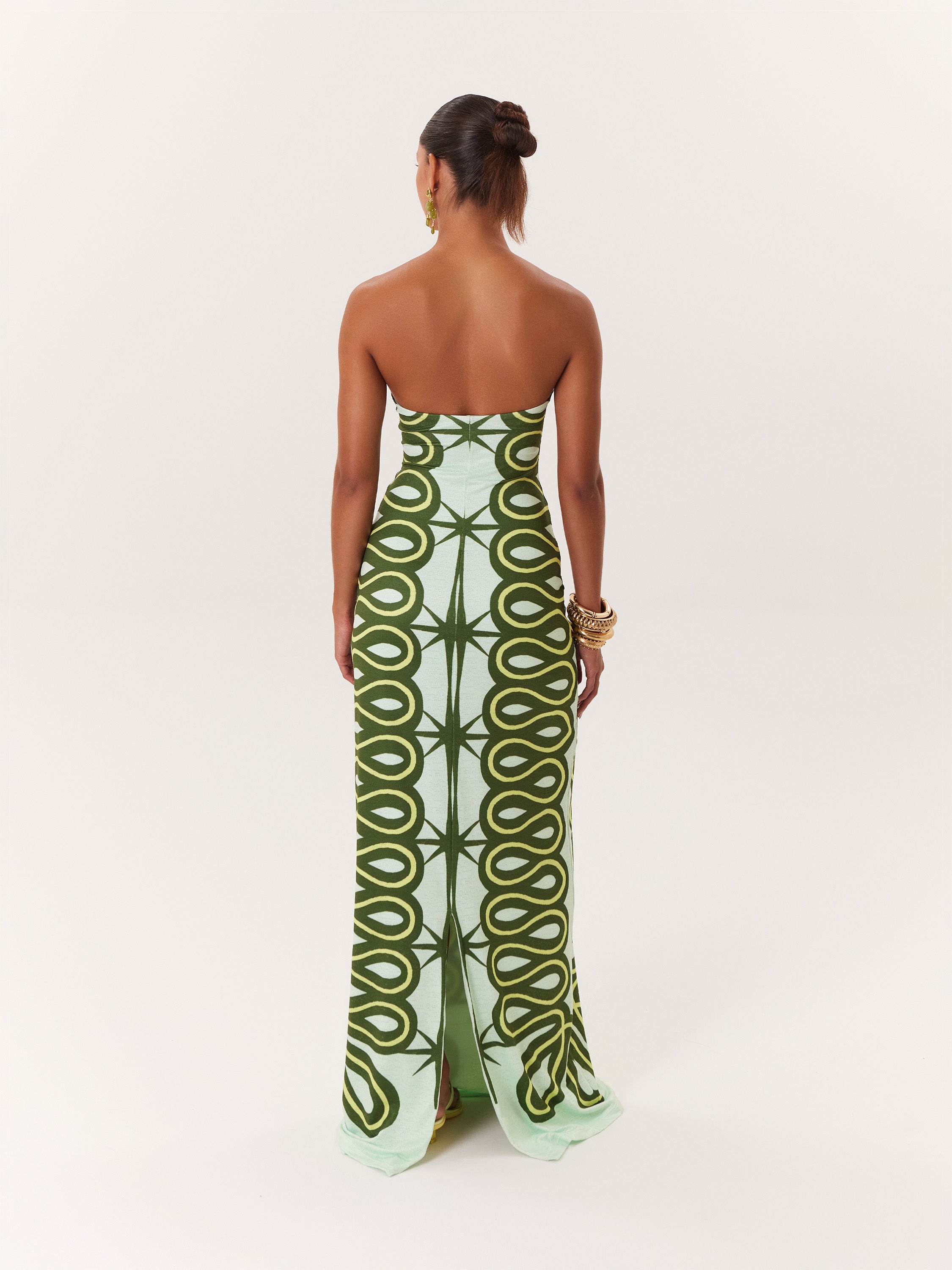 Tropical Maxi Dress - Green
