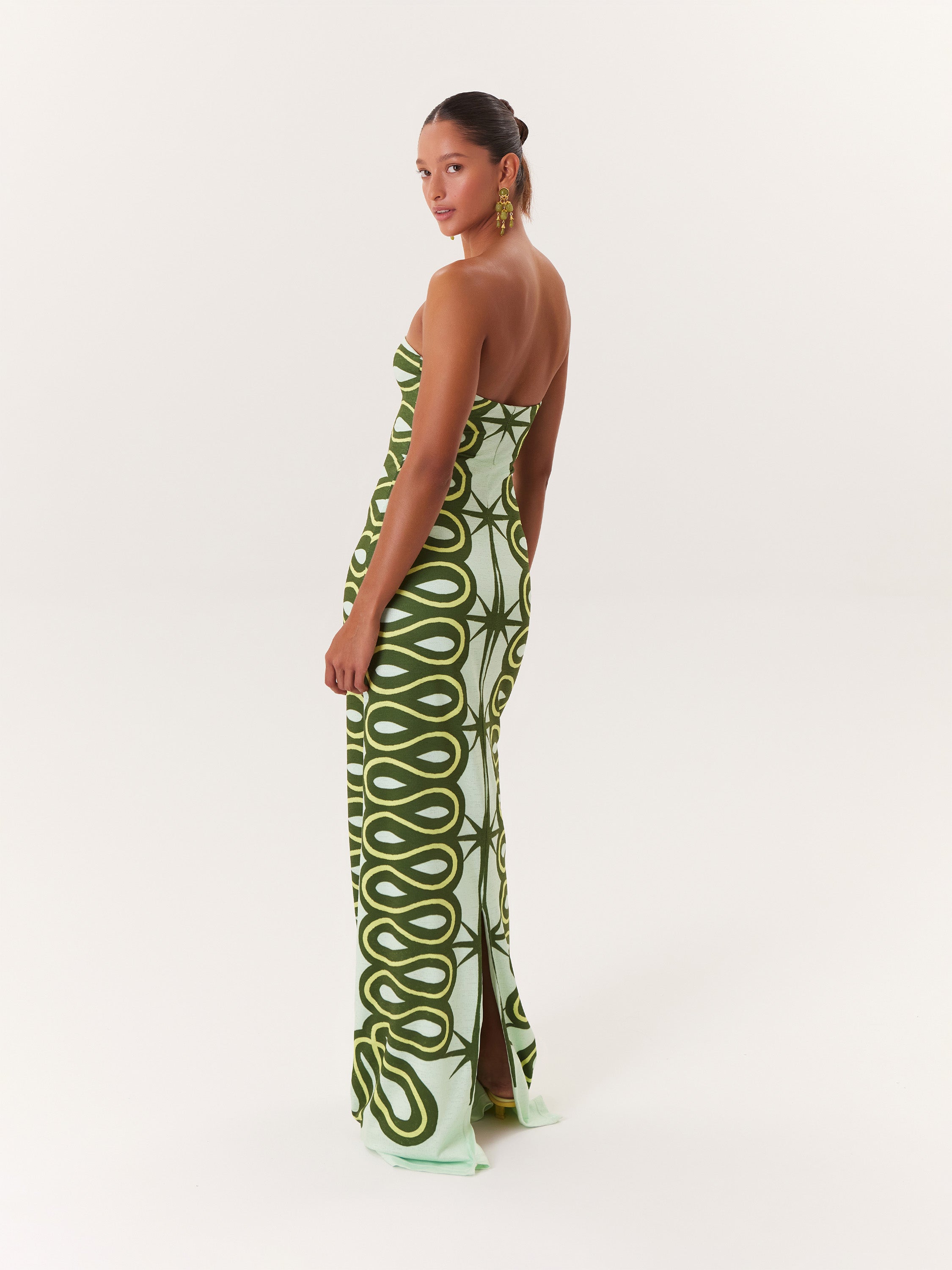 Tropical Maxi Dress - Green