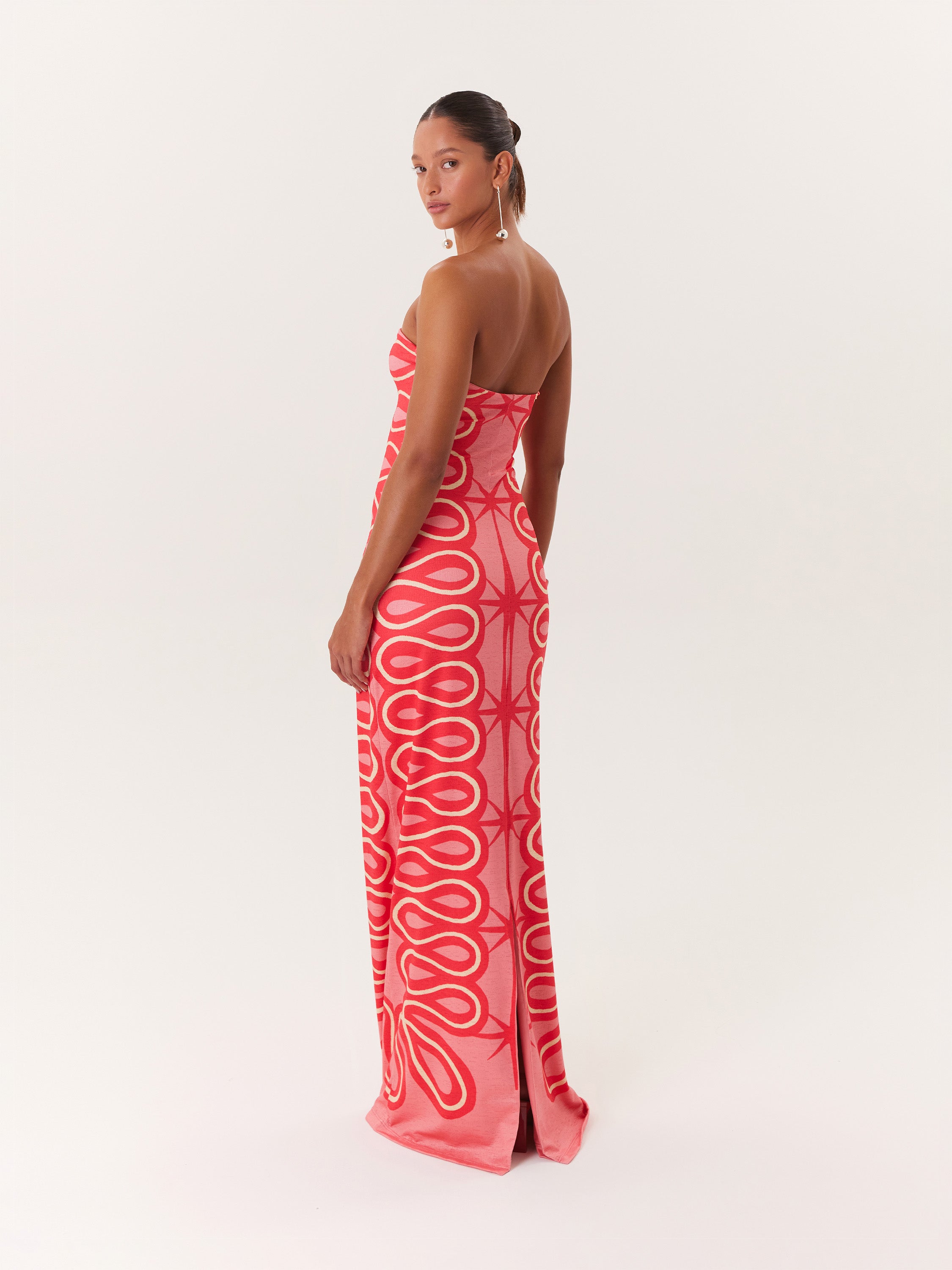 Tropical Maxi Dress - Pink