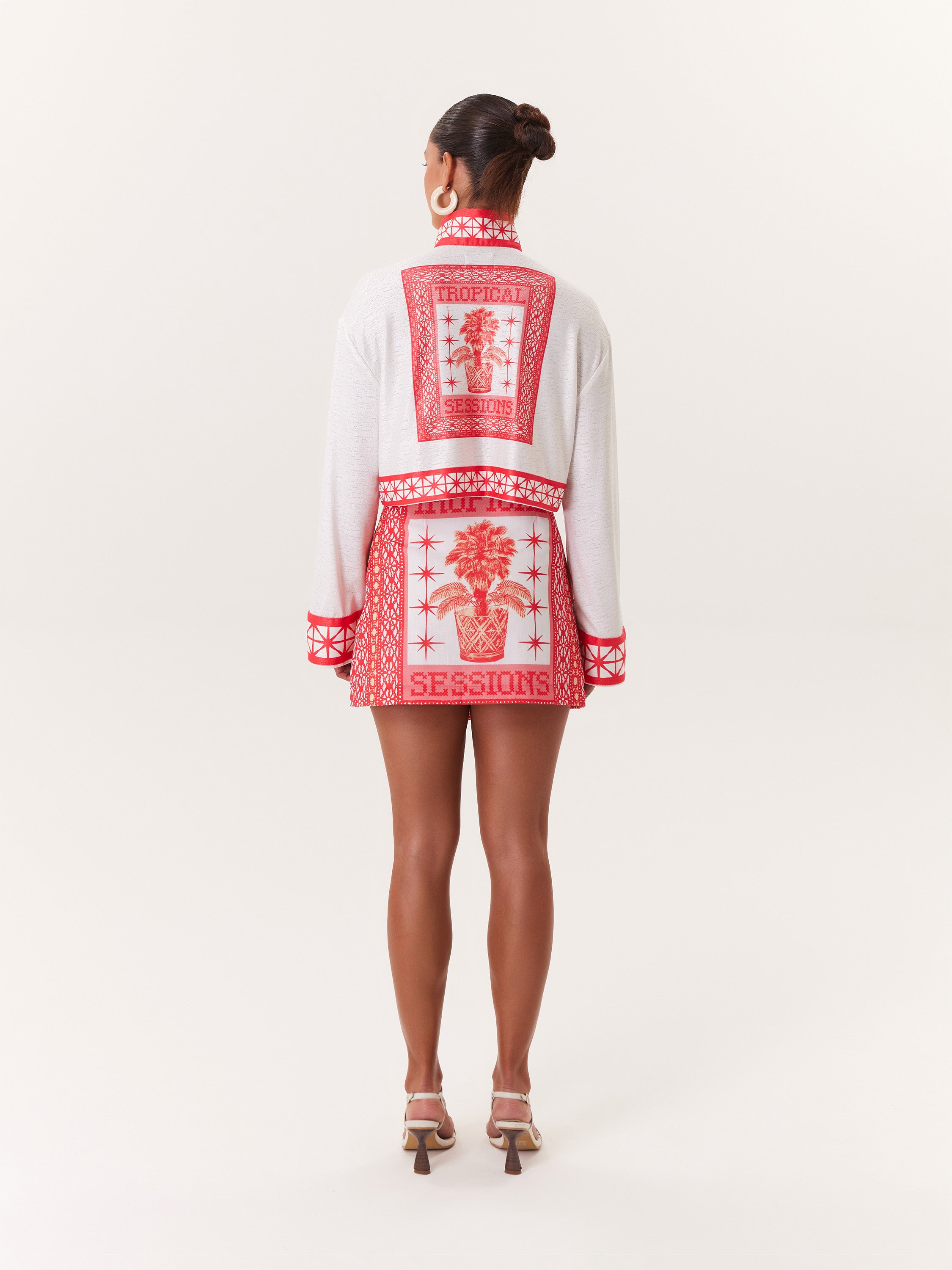 Tropical Cropped Top - Pink