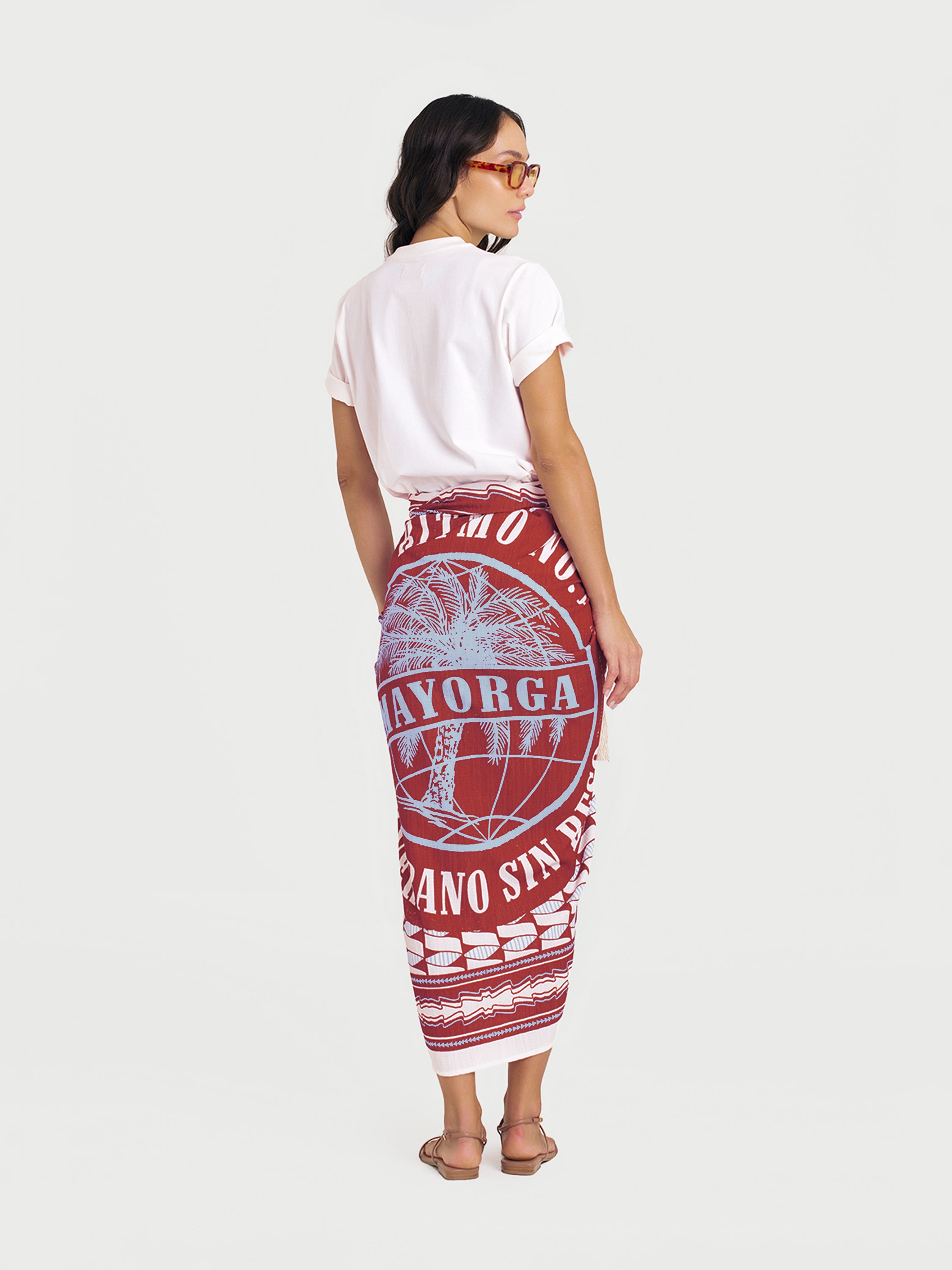 Mayorga Records Sarong/Pareo - Burgundy