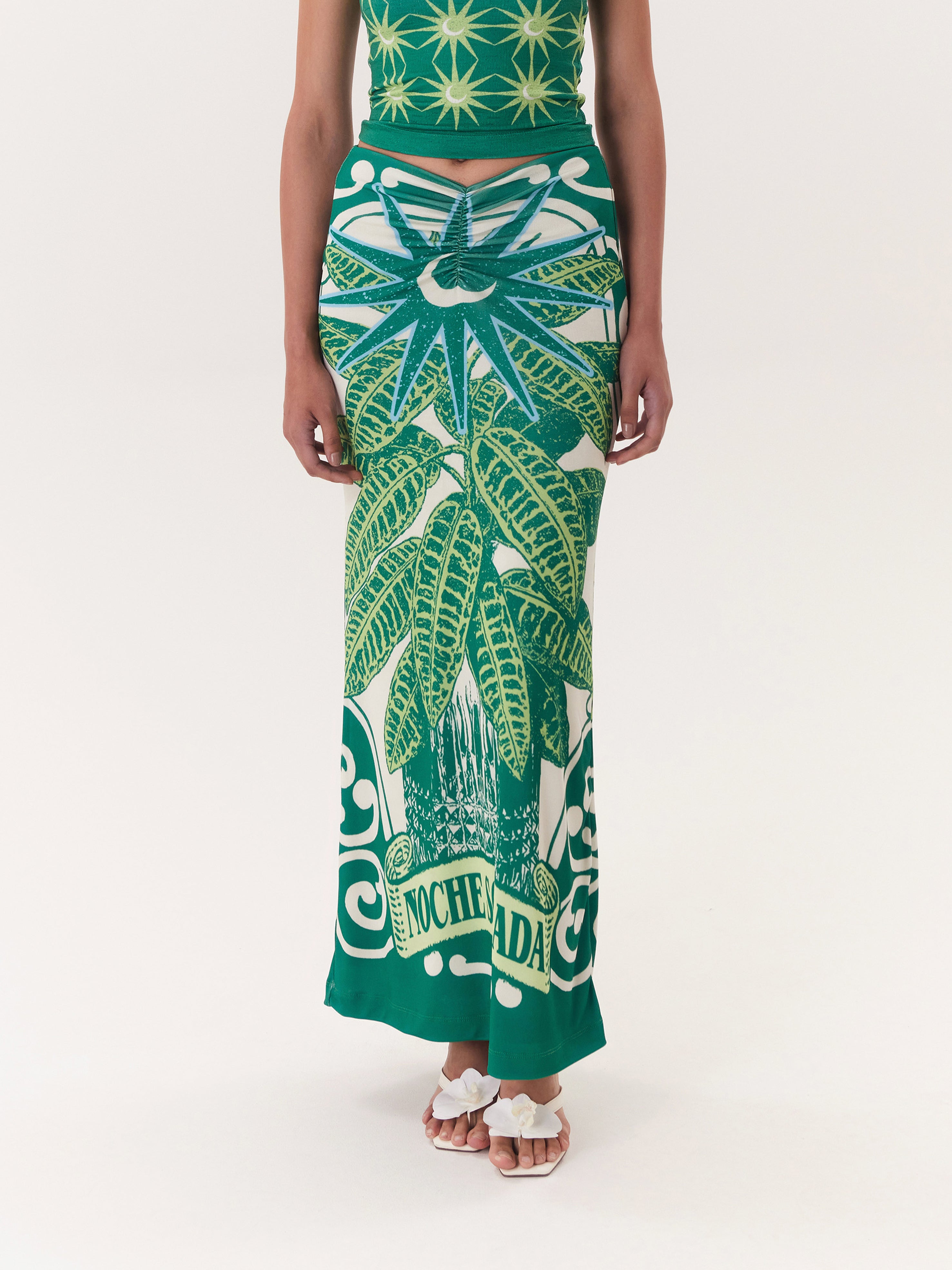 Solar Maxi Skirt - Green