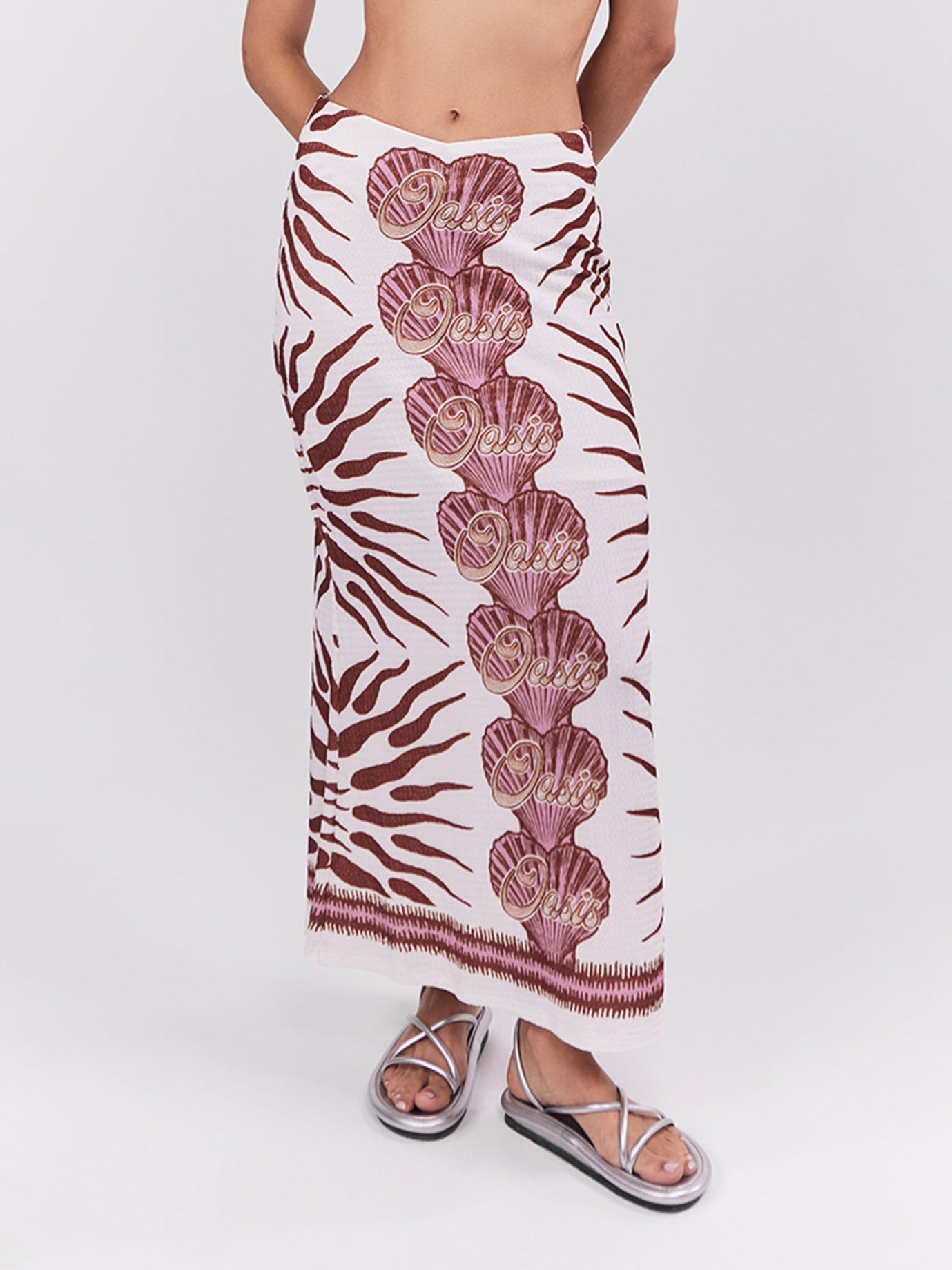Oasis Skirt Midi   - Terracotta
