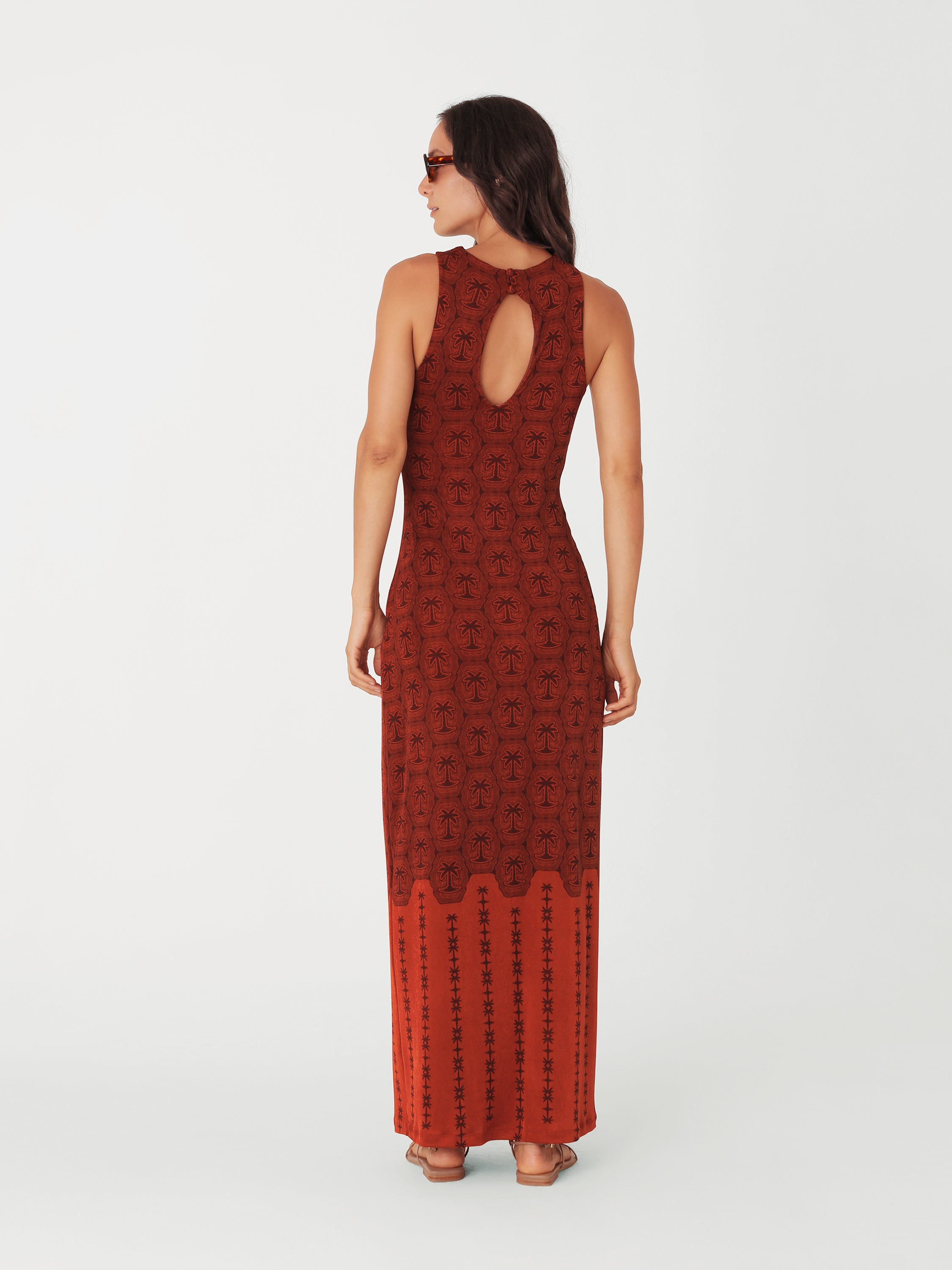 Vitrola Maxi Dress - Terracotta