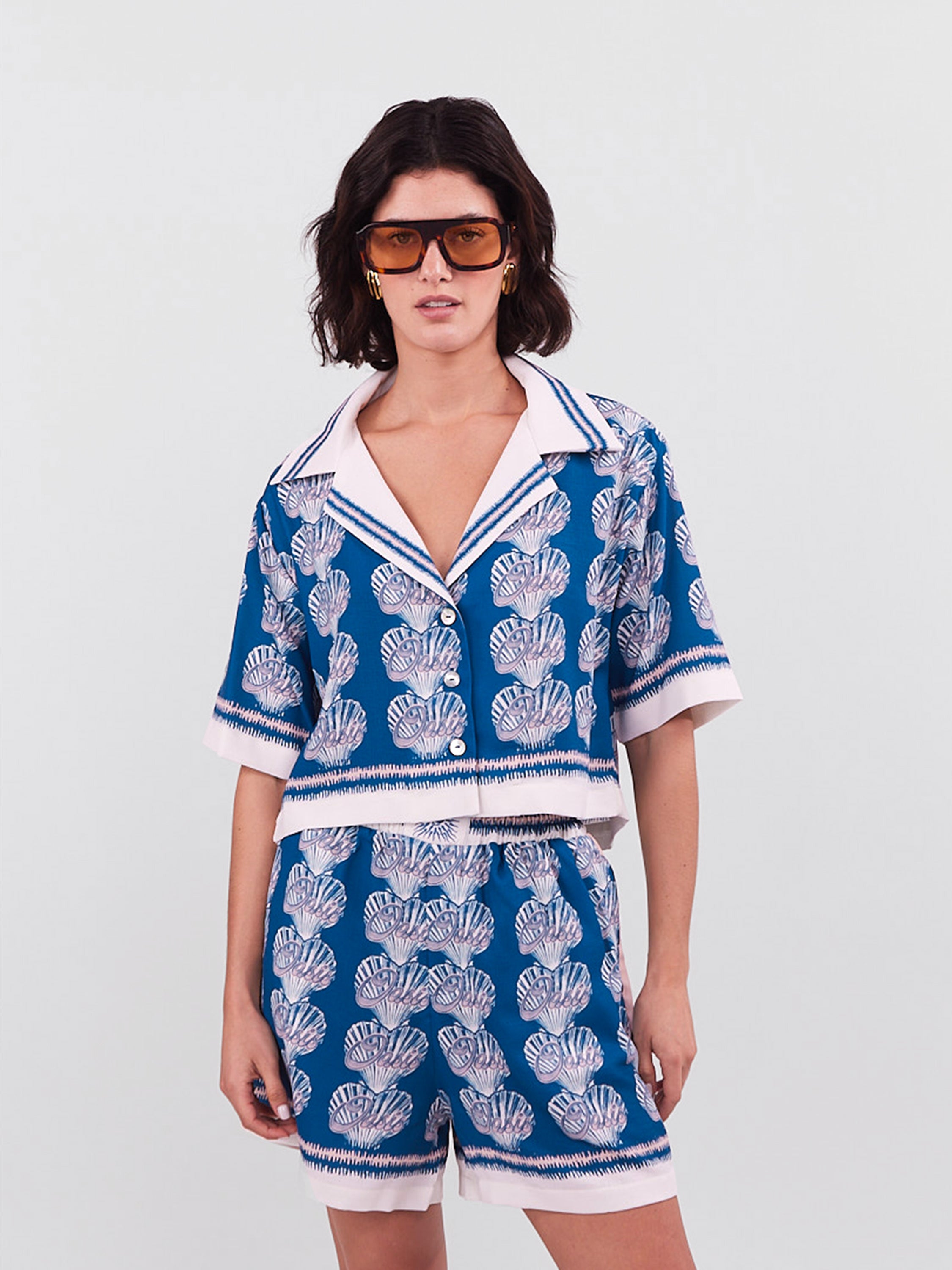 Oasis Mini Blouse - Blue