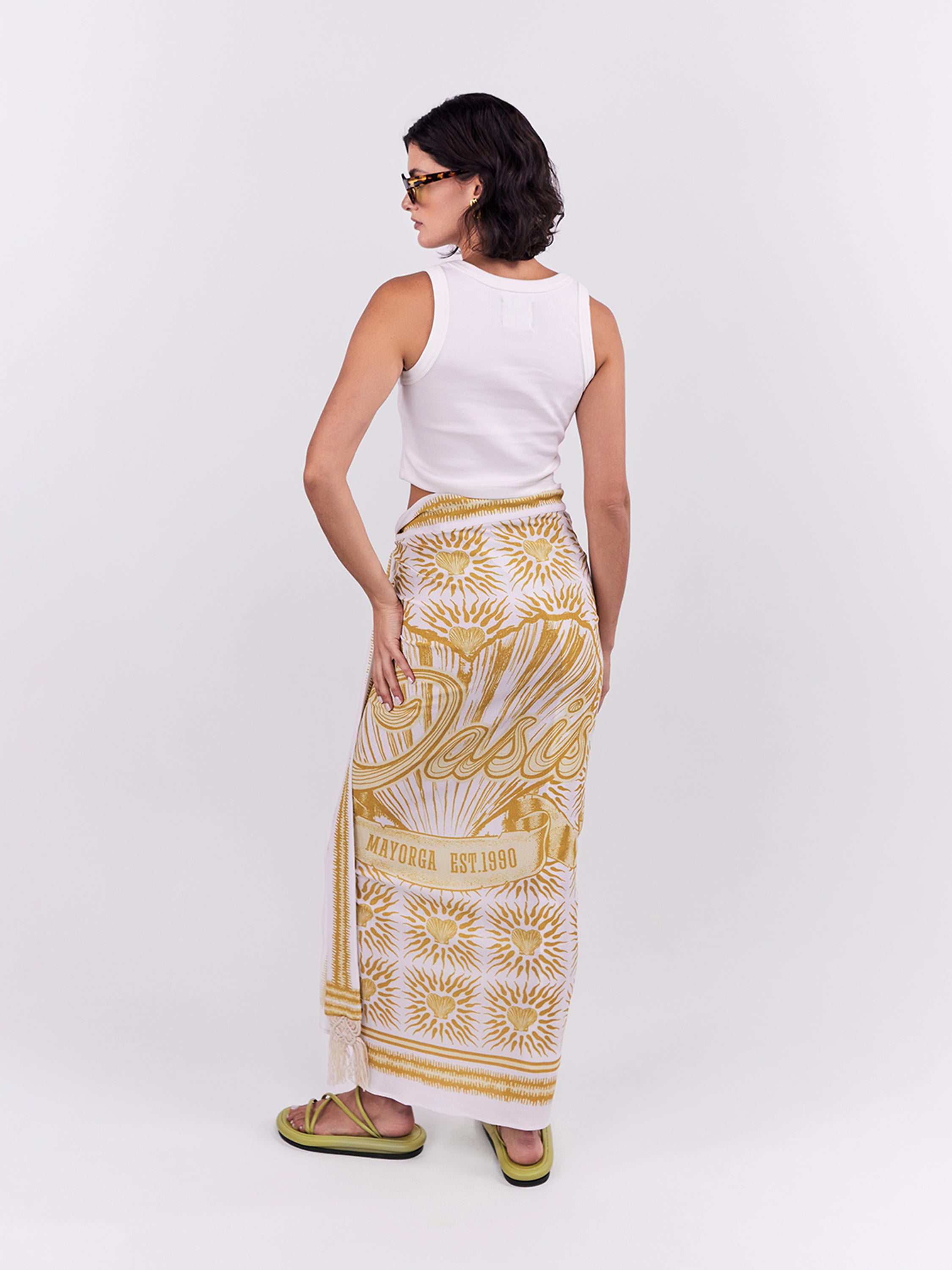 Oasis Cropped Tank Top - Ochre