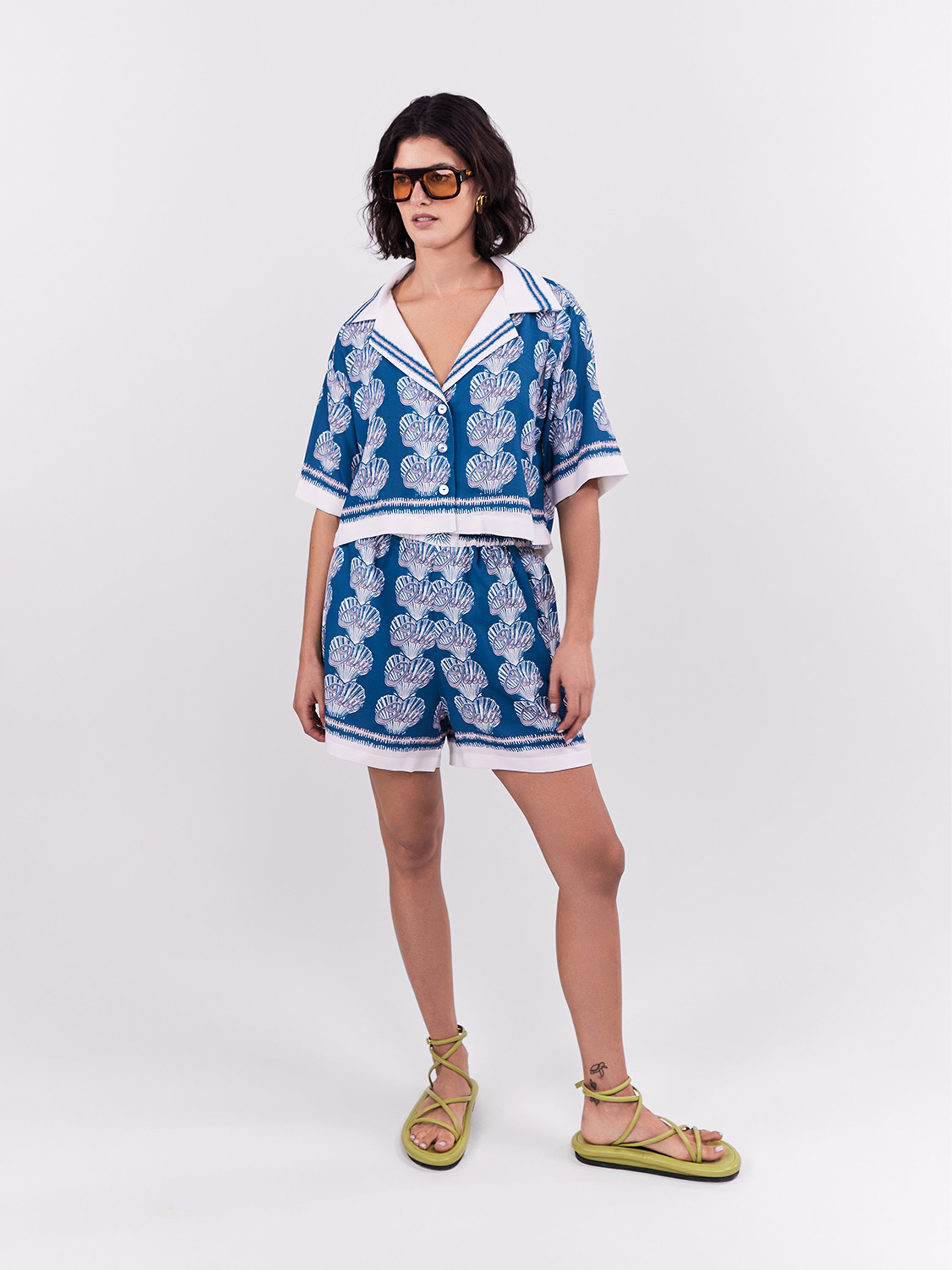 Oasis Elastic Shorts - Blue