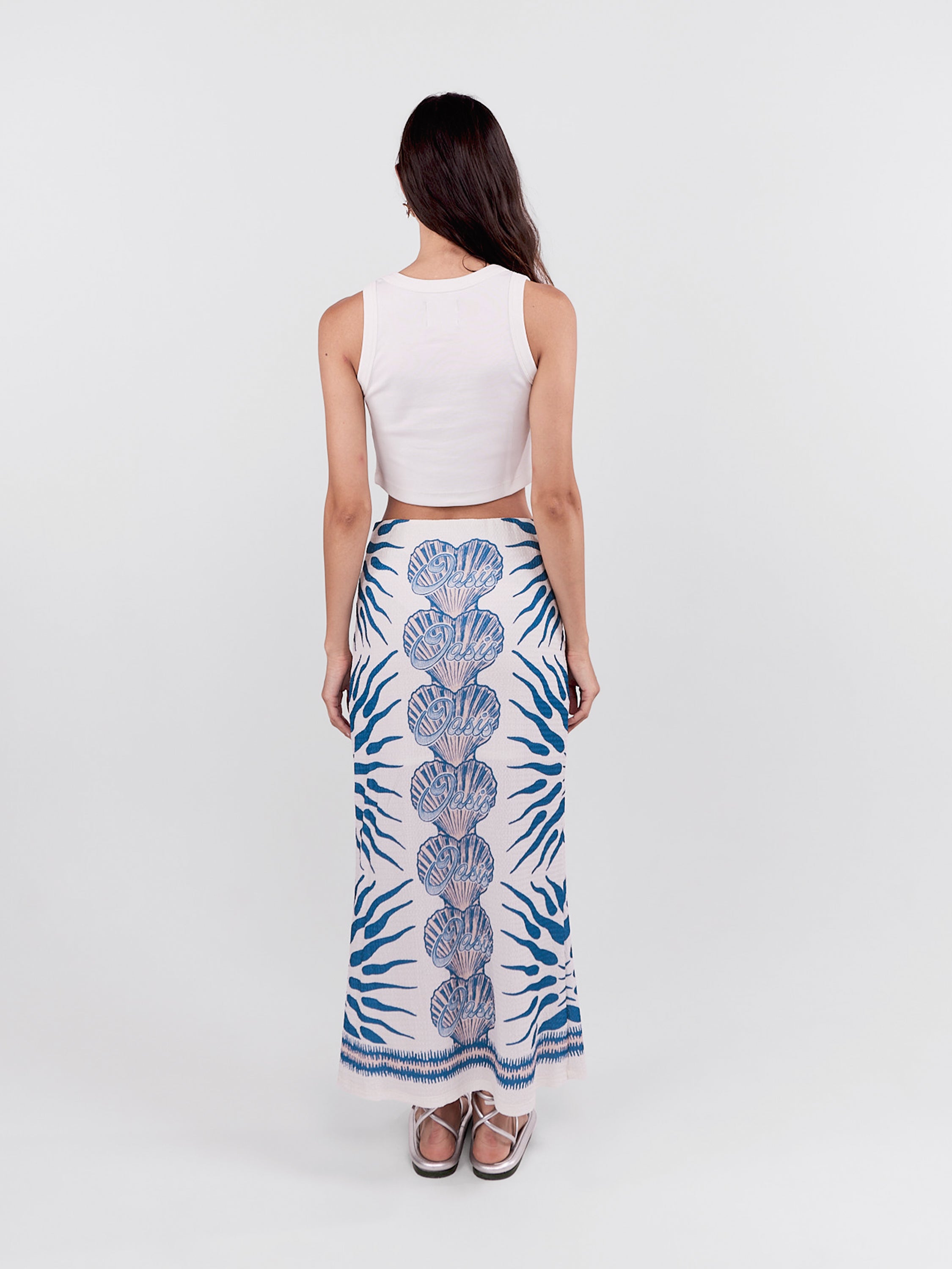 Oasis Cropped Tank Top - Ivory