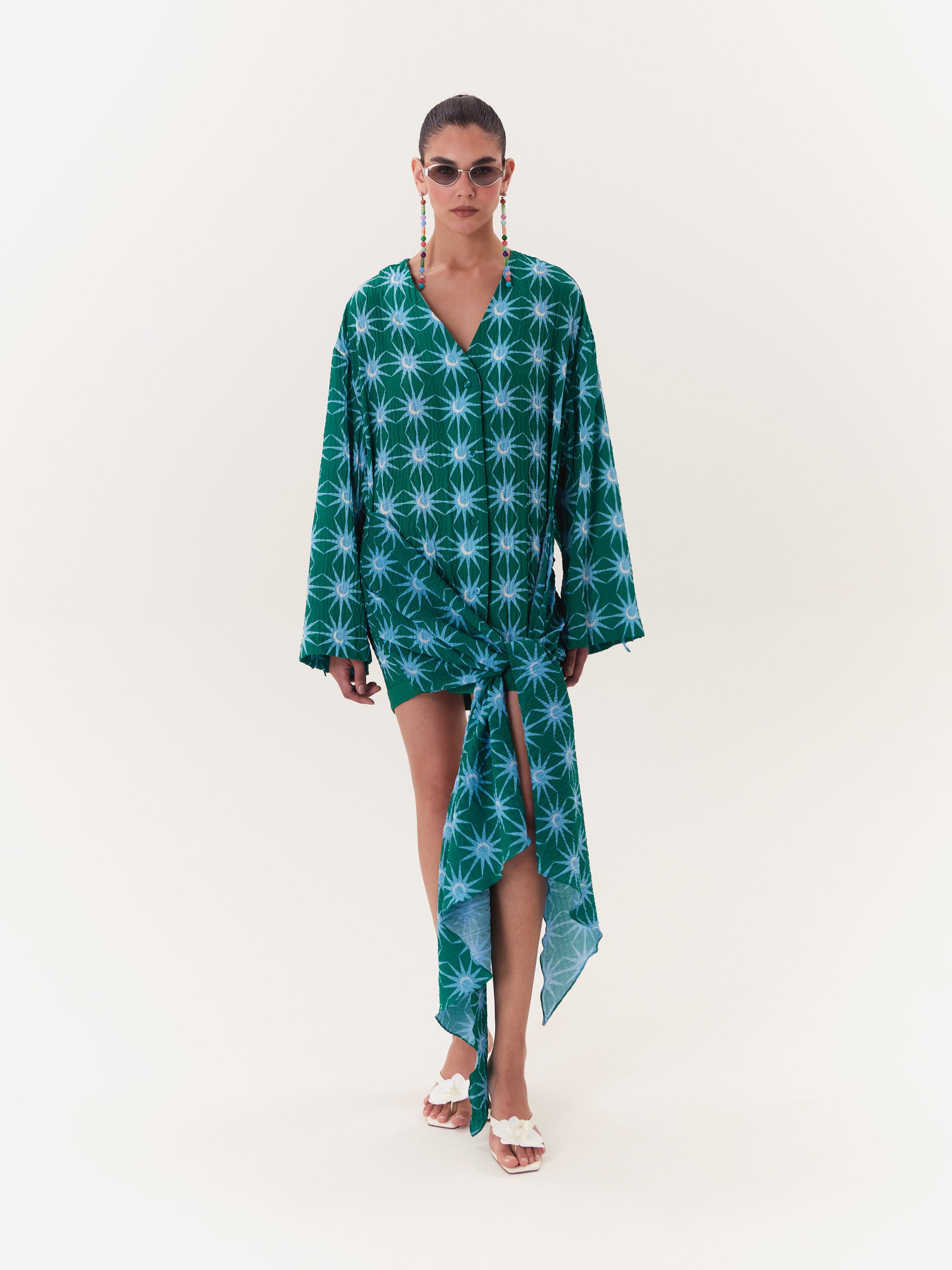 Solar Wrap Dress - Green